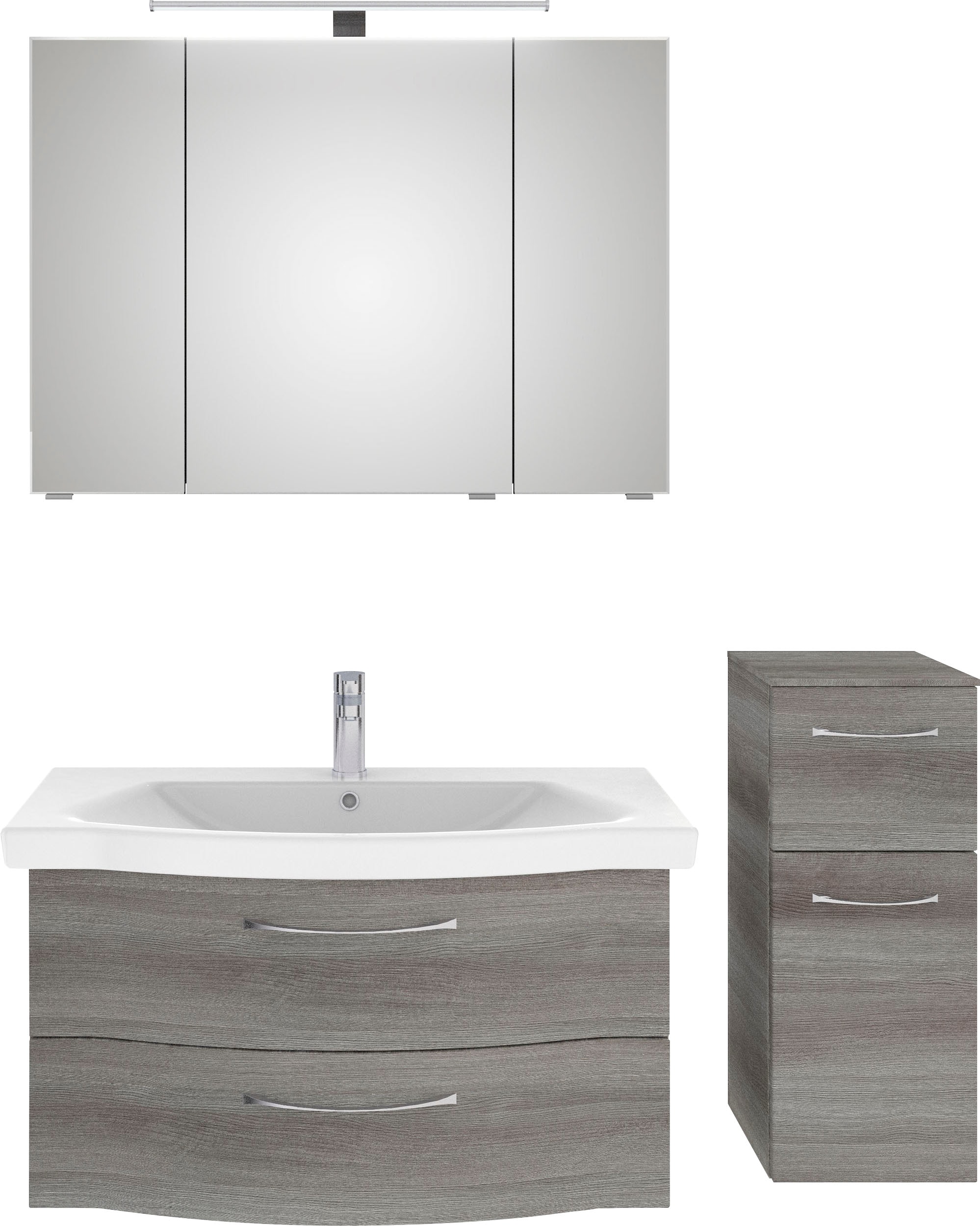 Saphir Badmöbel-Set "6005 Sprint 3-teilig, Keramik-Waschtisch mit LED-Spieg günstig online kaufen