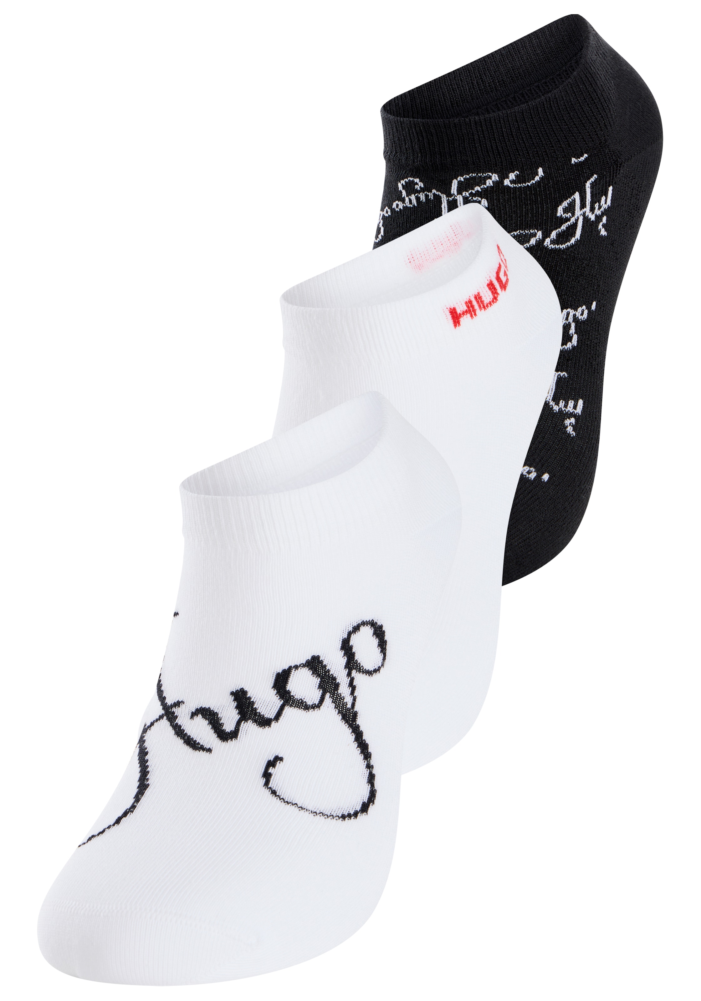 HUGO UNDERWEAR Damen Kurzsocken "3P AS MONOGRAM CC W", Gr. 35open miscellaneous 960, Baumwollmischung, Socken