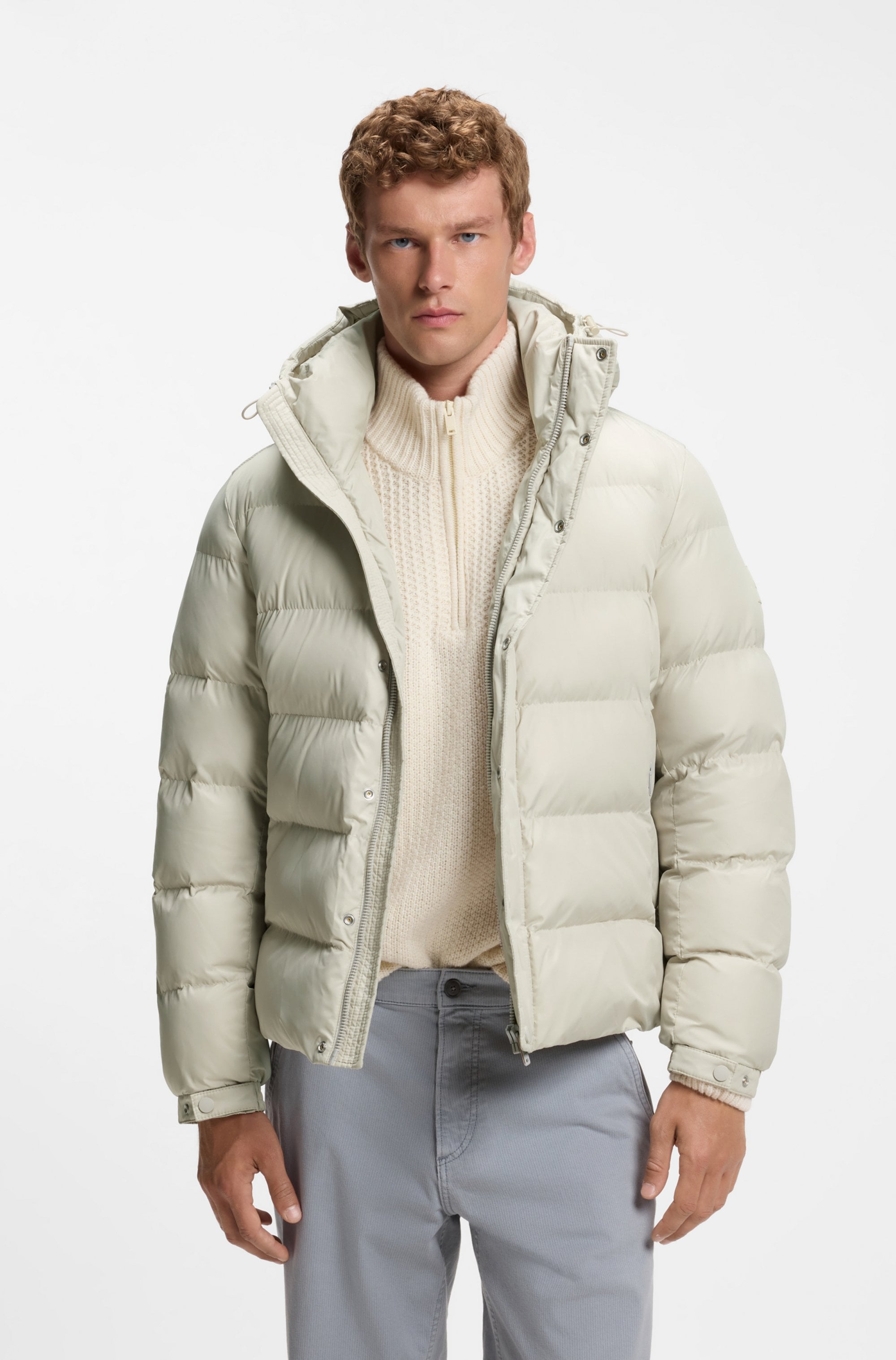 BOSS ORANGE Steppjacke "Omaris1" mit Kapuze mit gefüttertem Kragen, Regular Fit