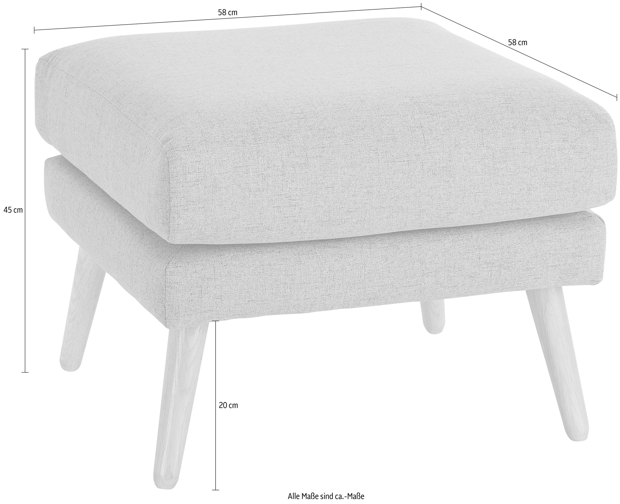 OTTO home Hocker »Bille« mit Eiche-Beinen, Design by Morten Georgsen