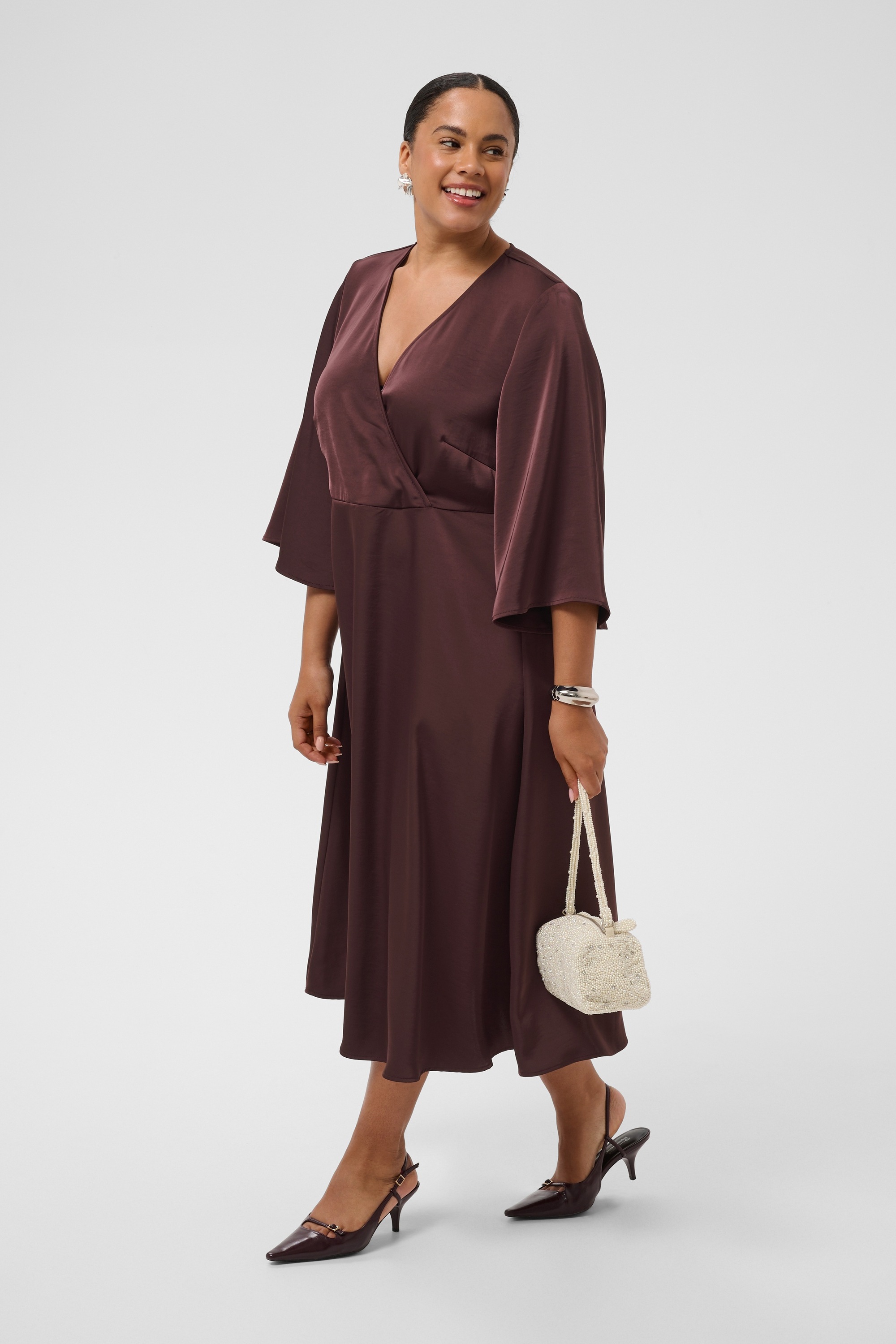 KAFFE Curve Midikleid »Damen Kleid KCgunhilda«