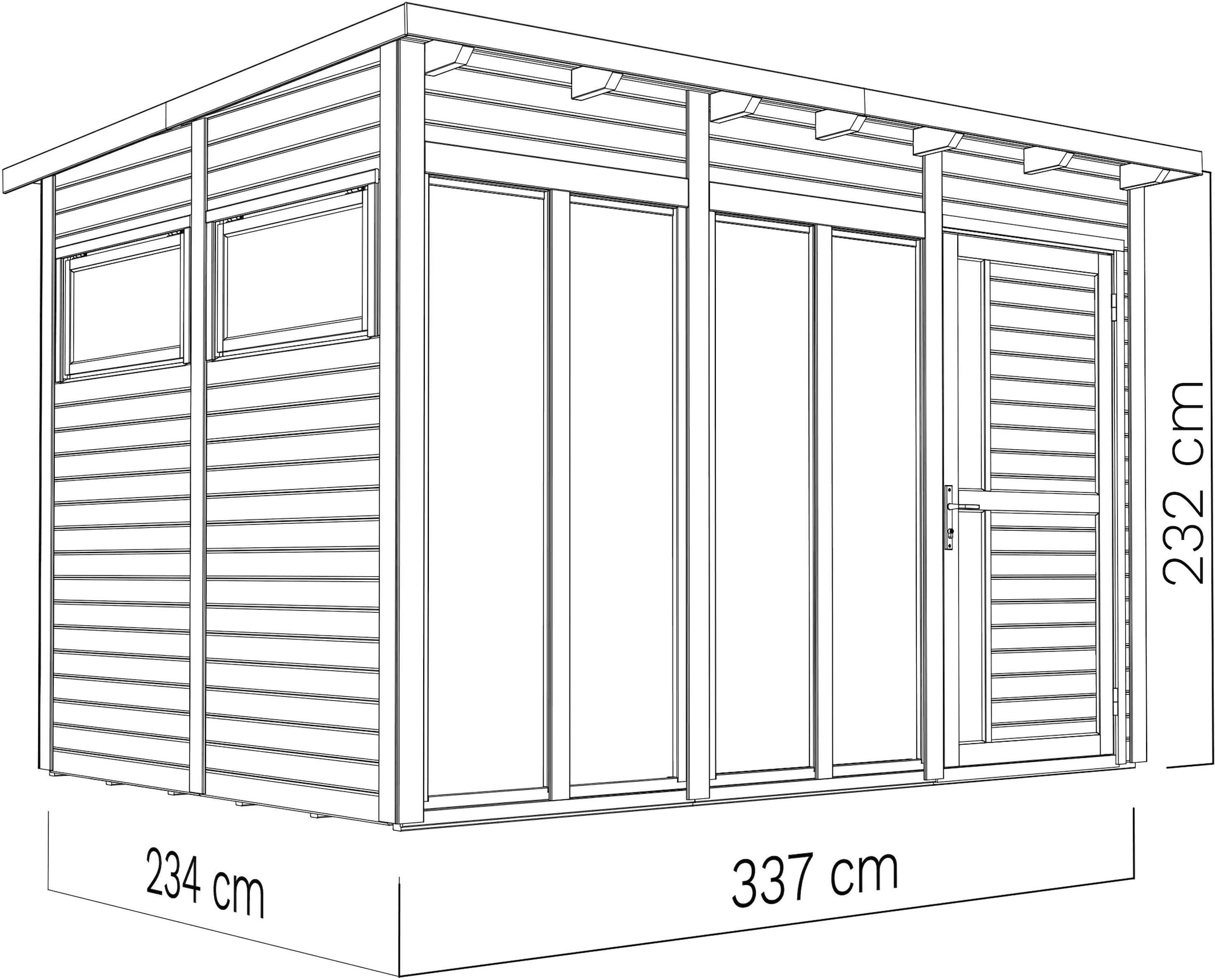 BERTILO Gartenhaus »Pentus 3 Office, in verschiedenen Farben«