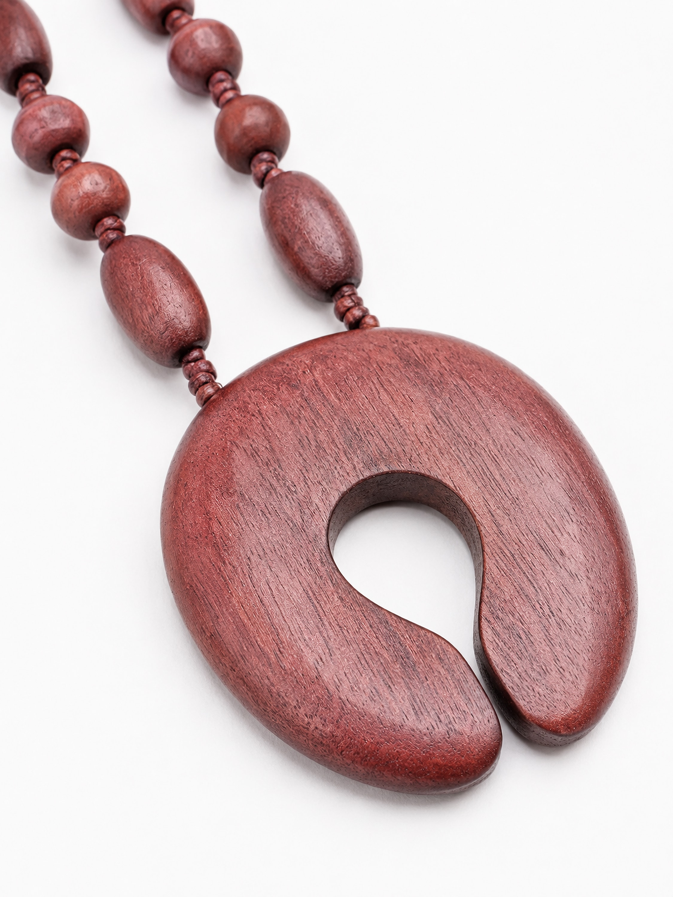 COLLEZIONE ALESSANDRO Lange Kette »Boho« mit großem Holzanhänger