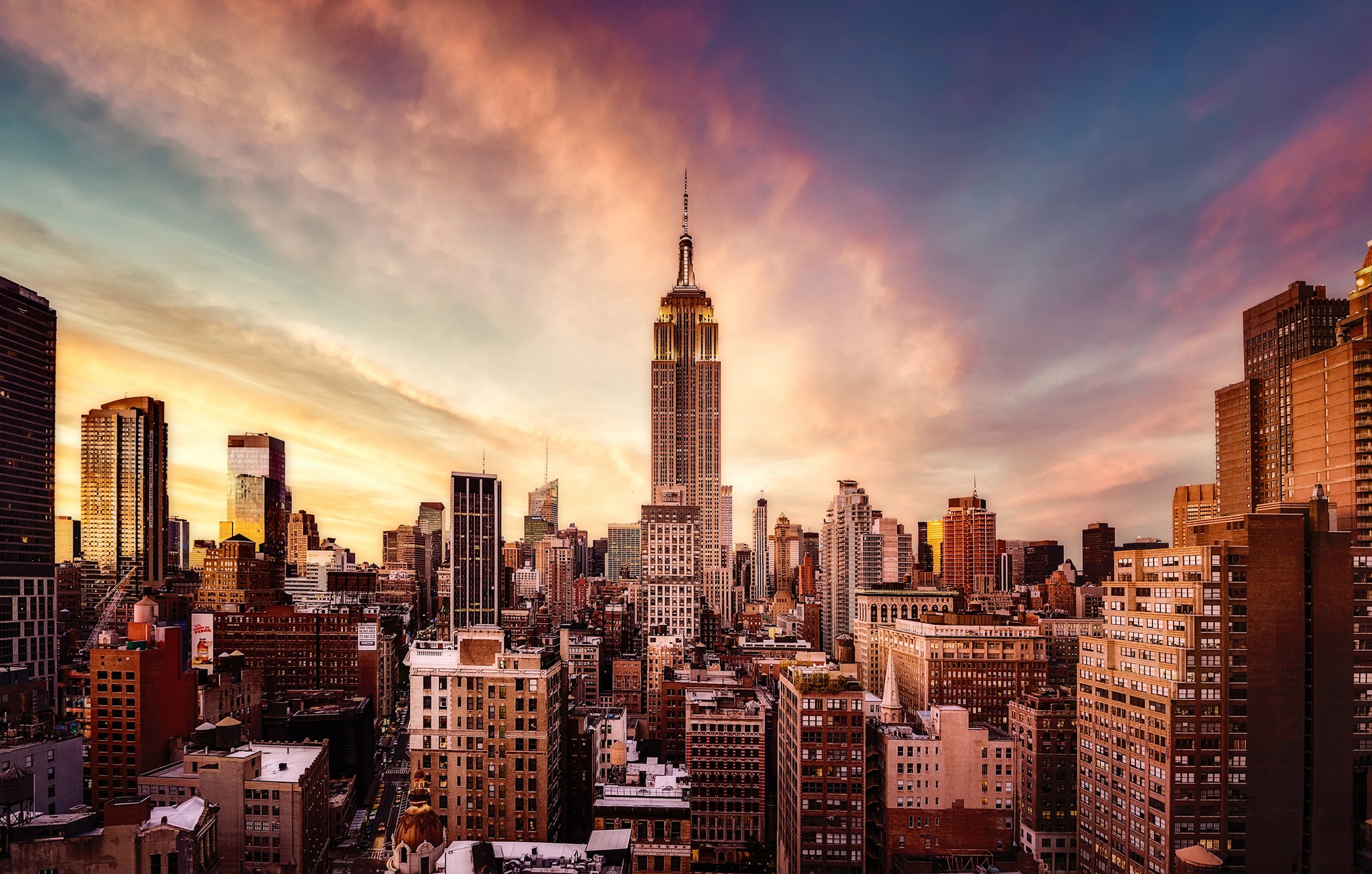 Papermoon Fototapete "Photo-Art JAVIER DE LA, MIDTOWN SUNSET"