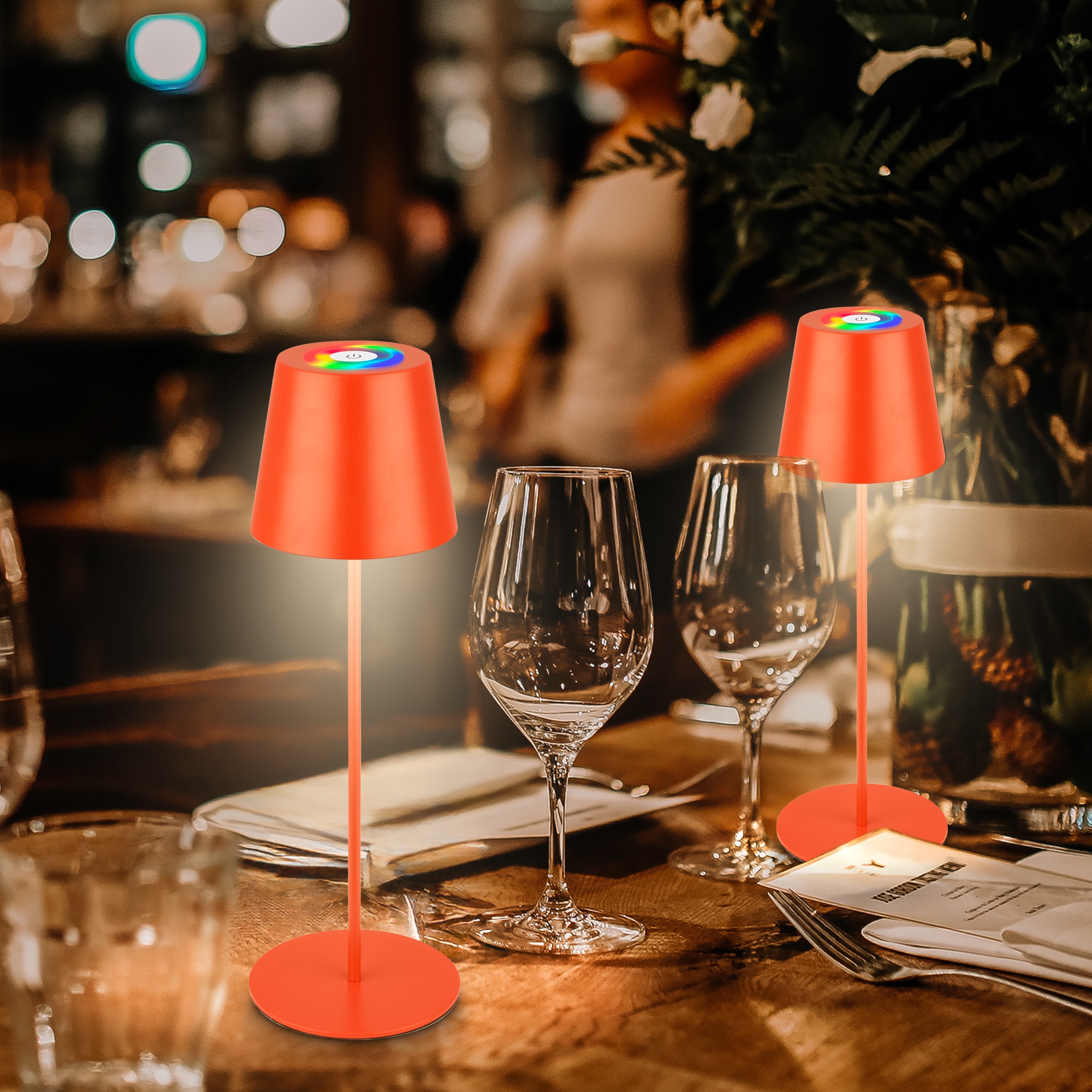 Briloner Leuchten LED Außen-Tischleuchte »RGB/W Akku Tischleuchte, IP44, 2,5W, inkl. Flaschenhalter«, Leuchtmittel LED-Modul | LED fest integriert