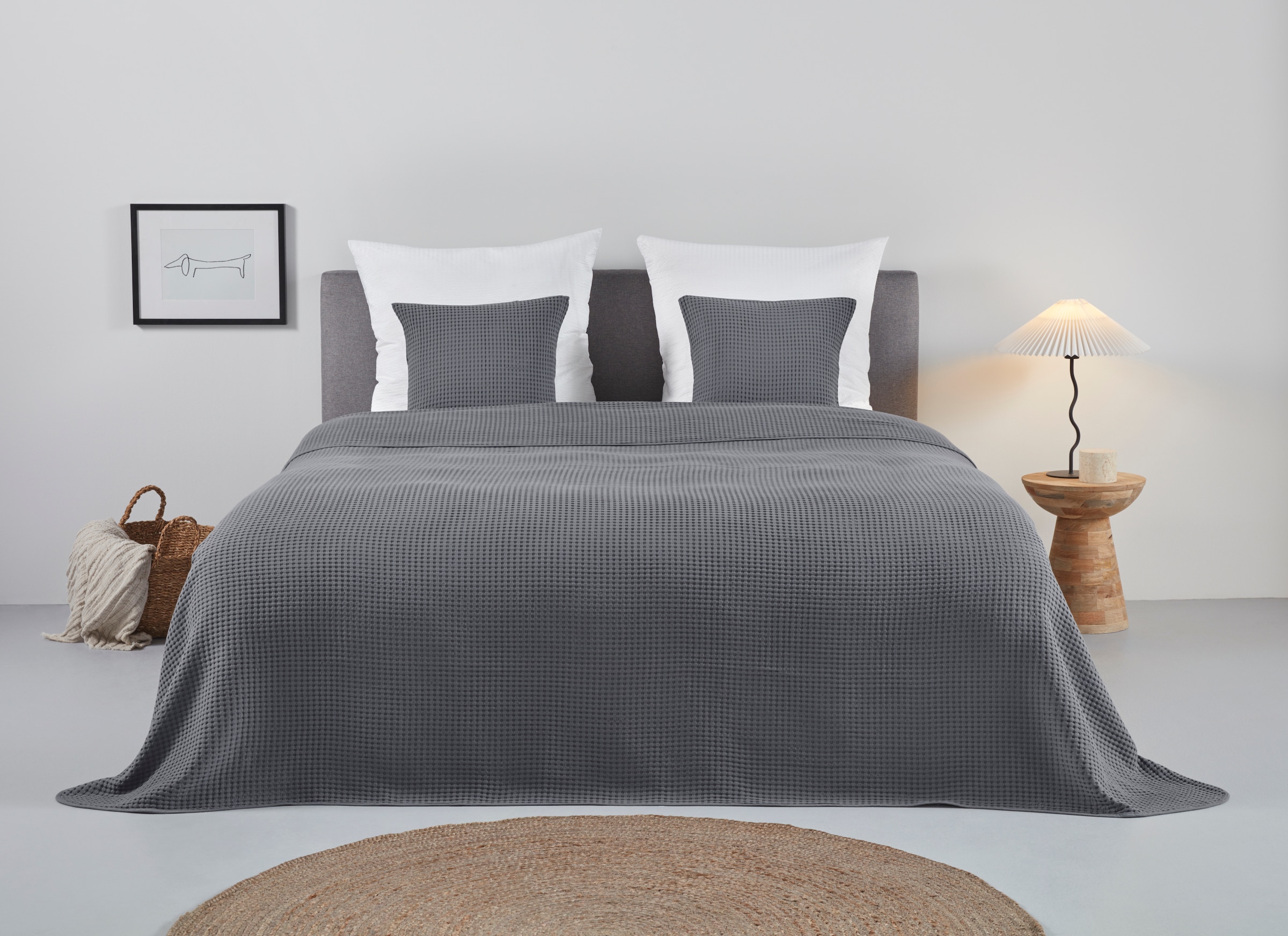 OTTO home Tagesdecke "Greta" in Waffelpiqué Optik, viele Farben erhältlich, Decke ab 140 x 200 cm