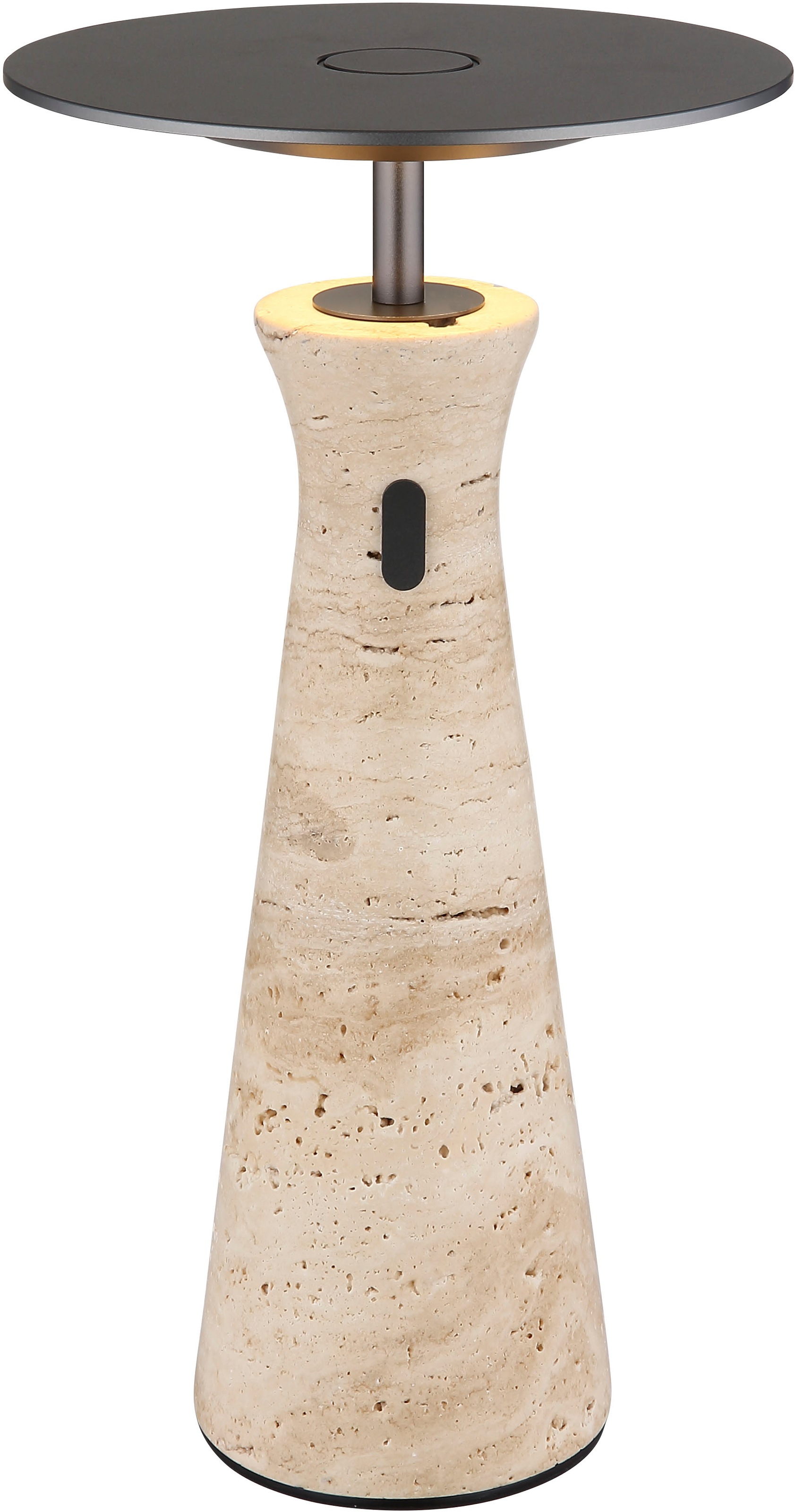 GLOBO LIGHTING LED Tischleuchte »TRAVERTIN« LED-Modul 1 Stk. Warmweiß Travertinstein Sockel