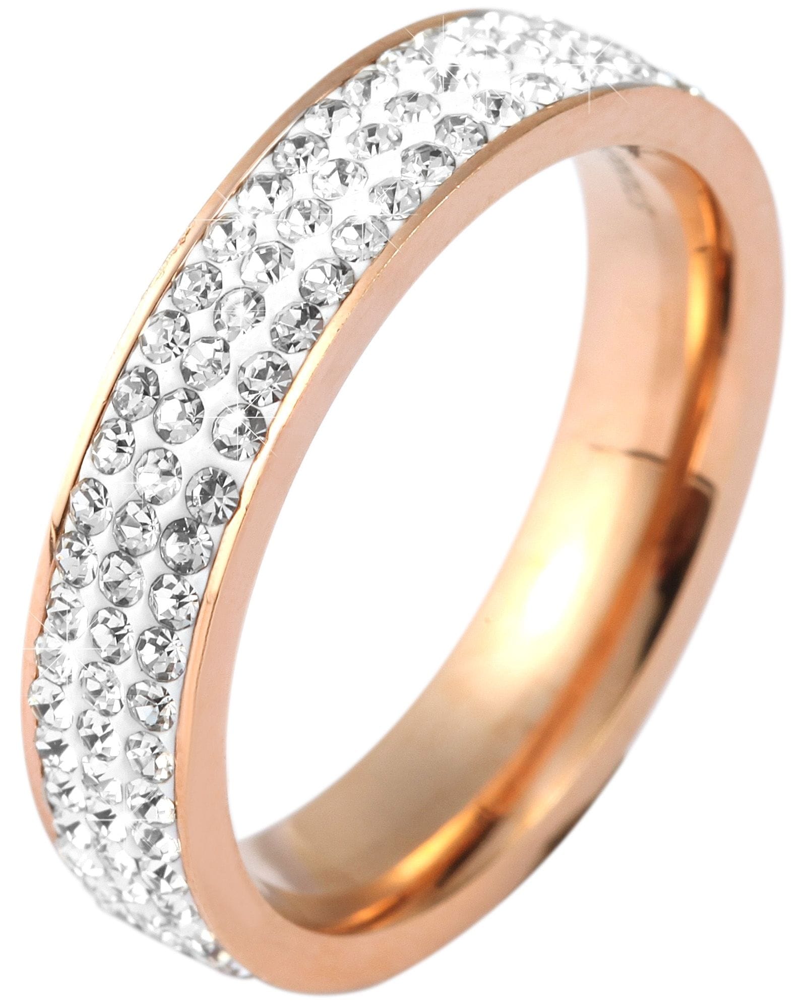 Fingerring ADELIA´S "Damen Ring aus Edelstahl" Gr. 62, gold, Fingerringe, Damen, 62, Edelstahl, Fingerring
