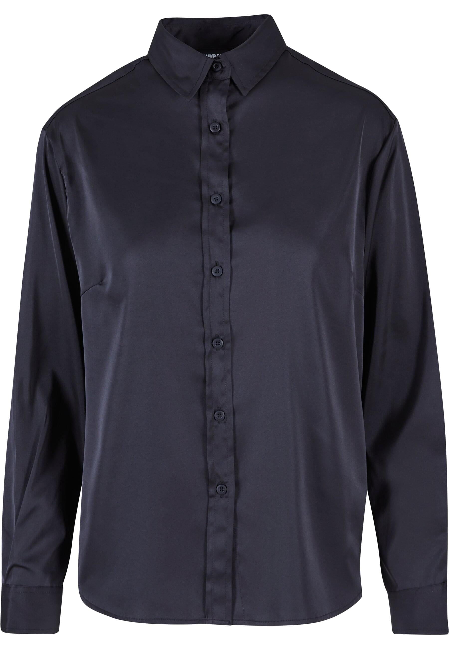 Langarmhemd »Urban Classics Damen Ladies Satin Shirt«