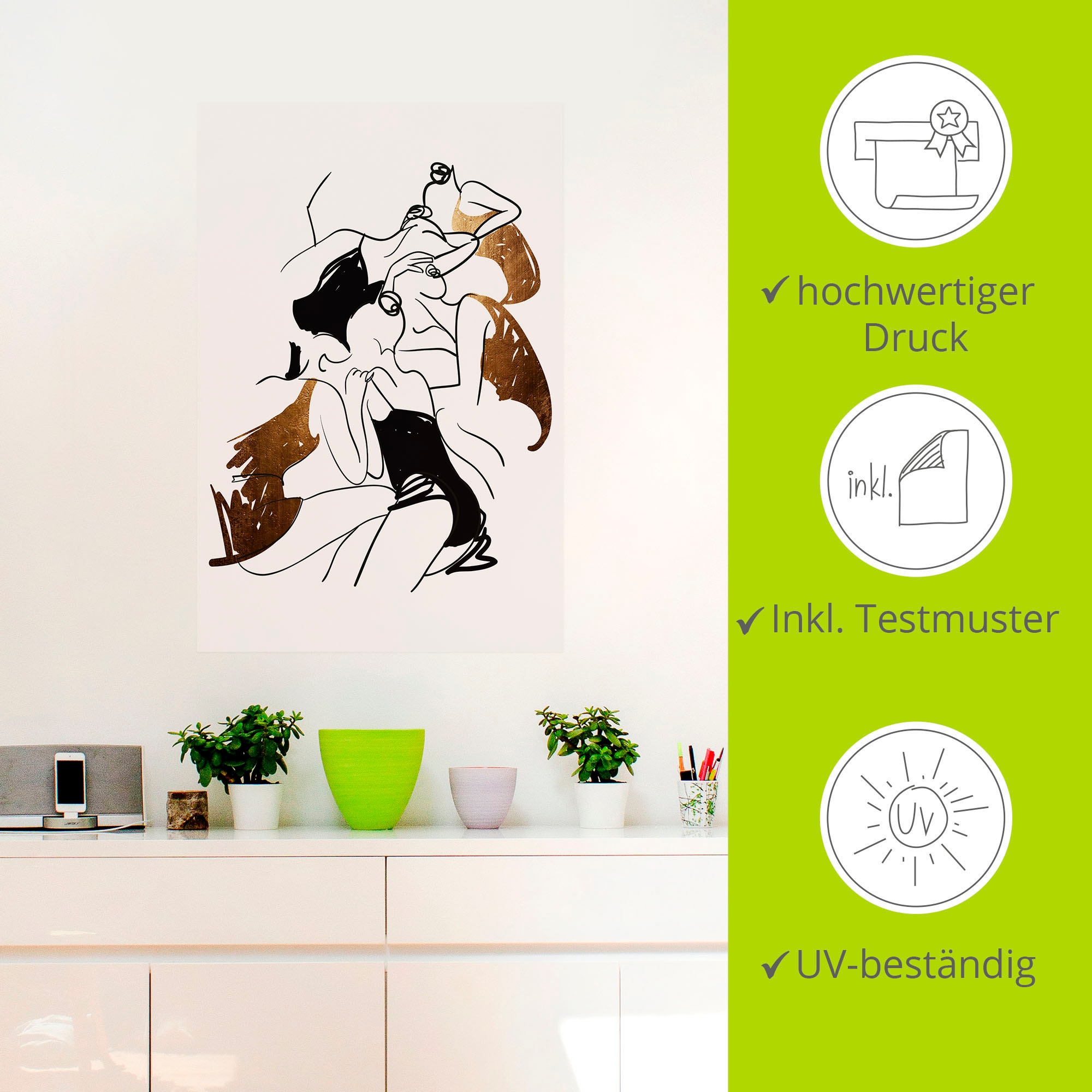 Artland Alu-Dibond-Druck »Ballerinas«, Bilder von Frauen, (1 St.), für Innen- und Außenbereich geeignet, Outdoorbild