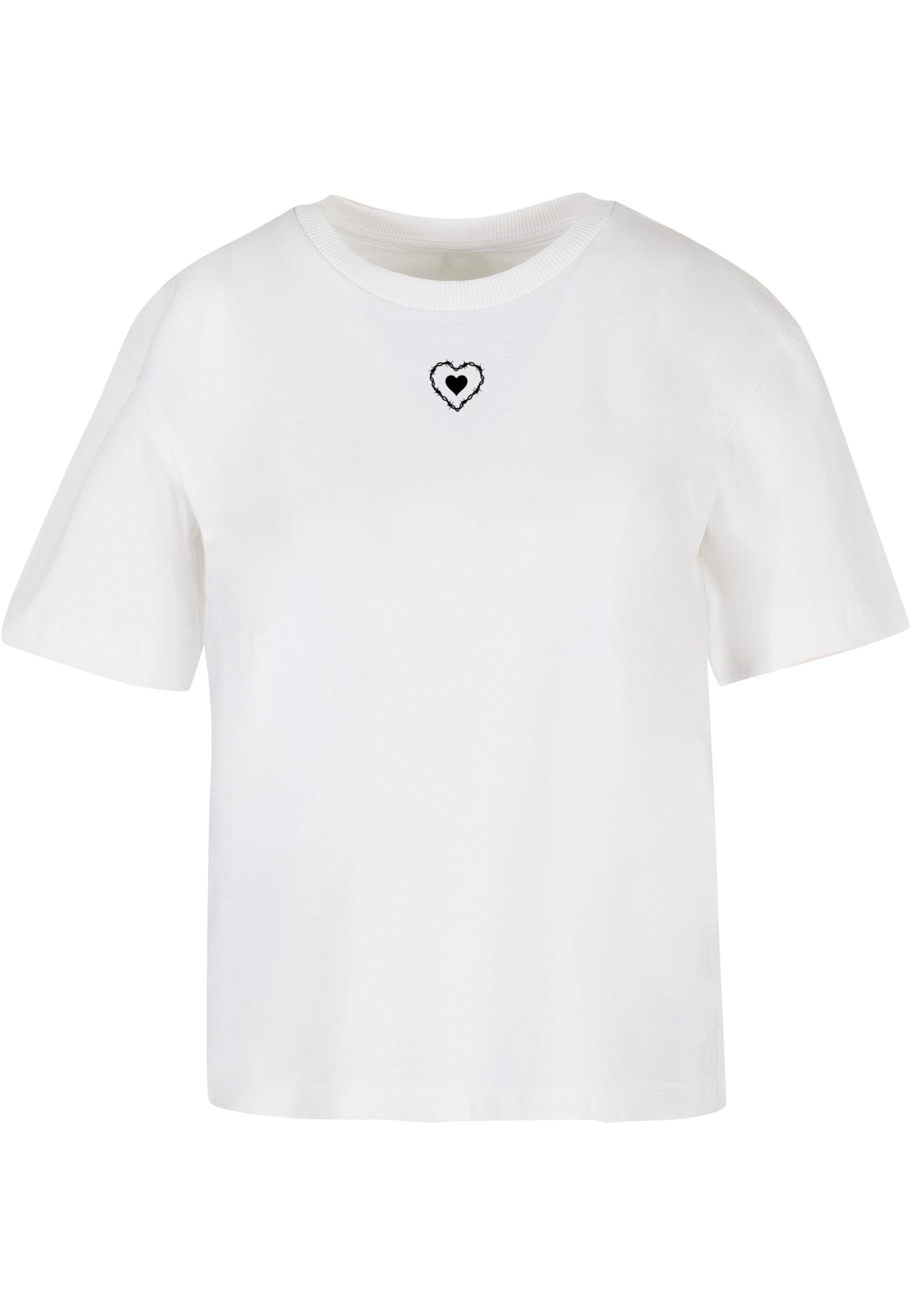 Miss Tee T-Shirt "Miss Tee Damen Good Vibes Only Heart Tee" 1 Stk. günstig online kaufen