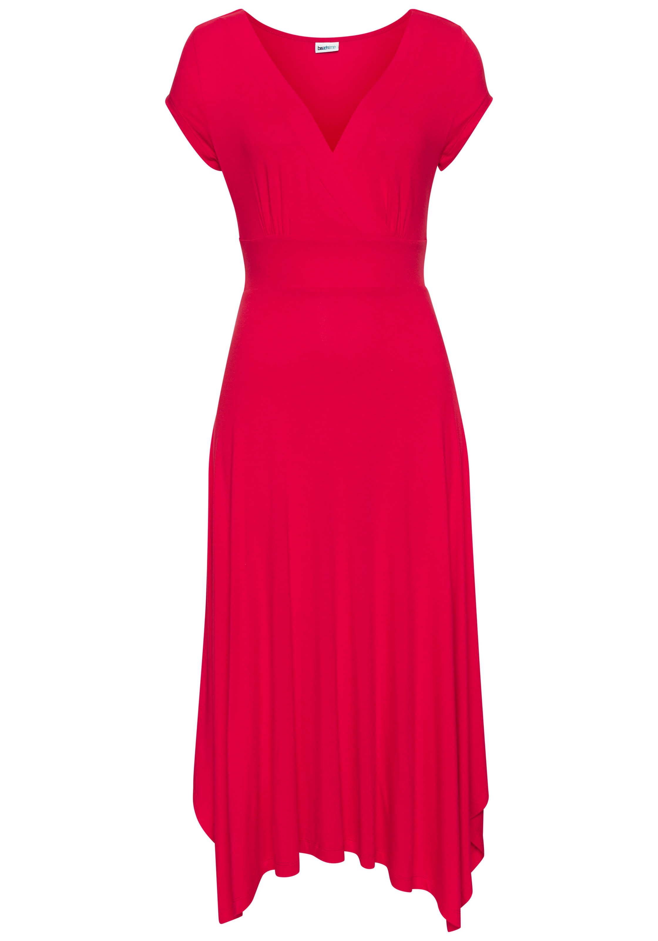 Beachtime Sommerkleid mit Zipfelsaum und Schleife, Jerseykleid, asymmetrisc günstig online kaufen