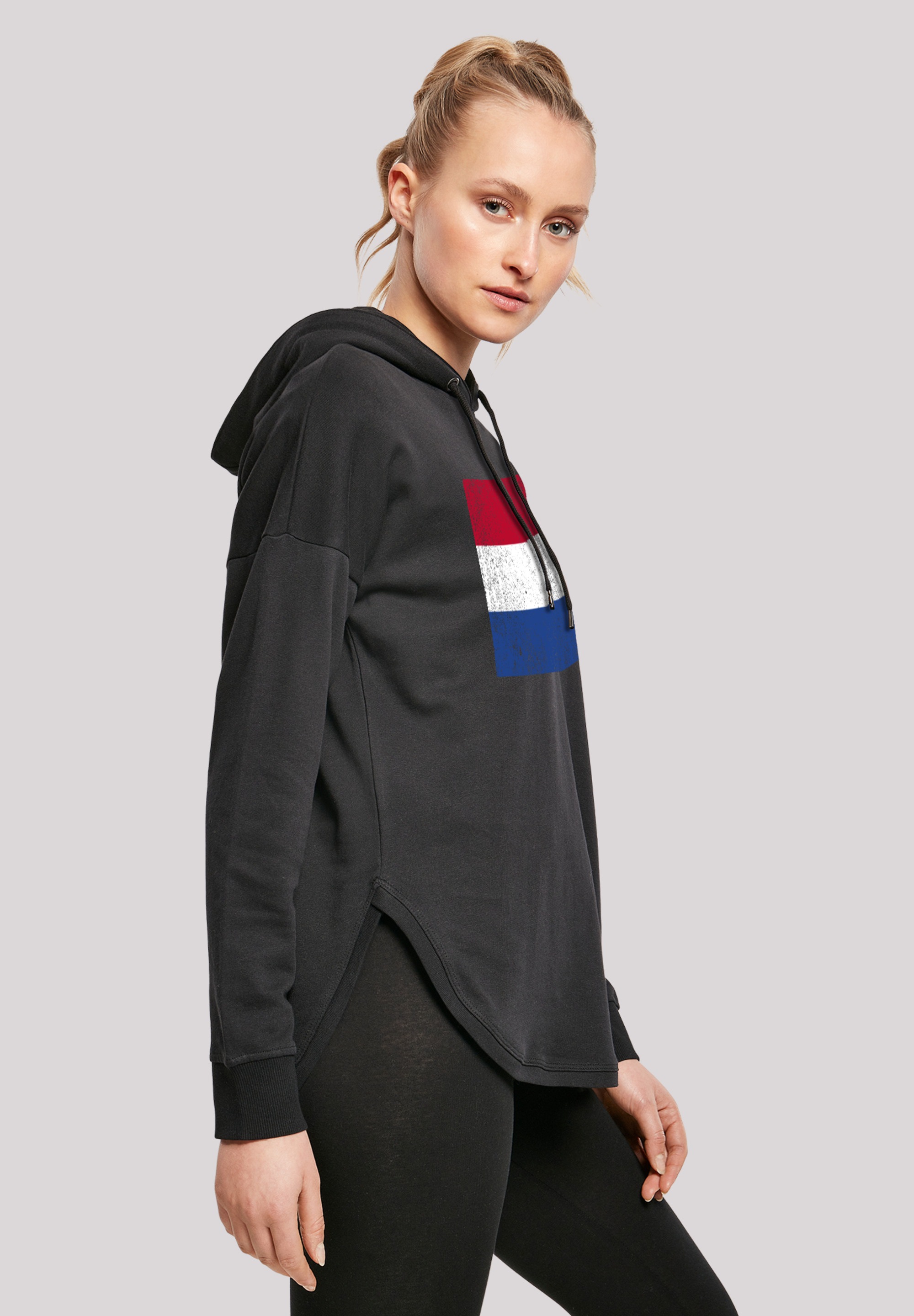 F4NT4STIC Kapuzenpullover »Niederlande Flagge distressed«, Print
