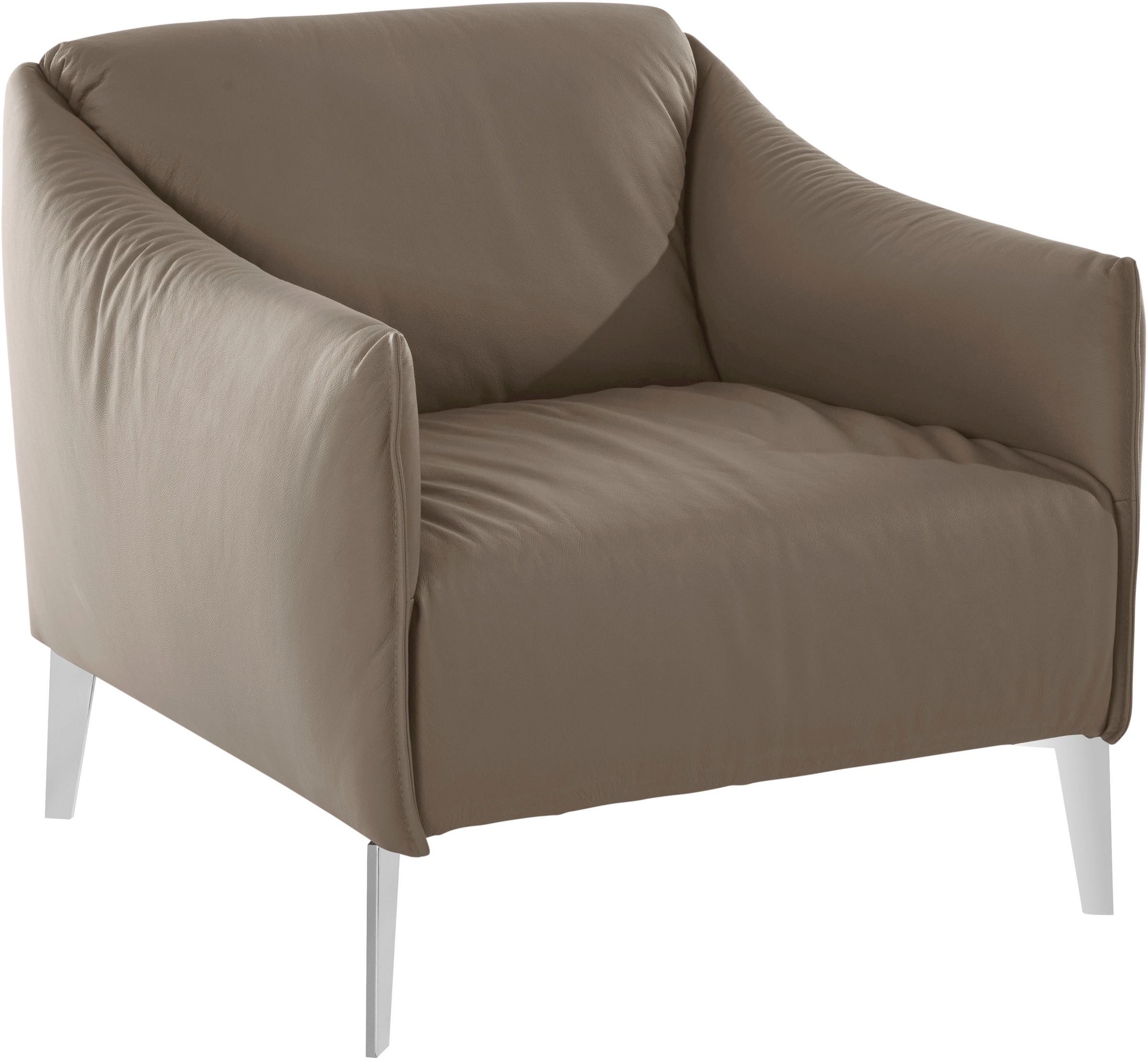 W.SCHILLIG Cocktailsessel »sally Designsessel, Loungesessel,«, mit Metall-Winkelfüßen in Chrom glänzend