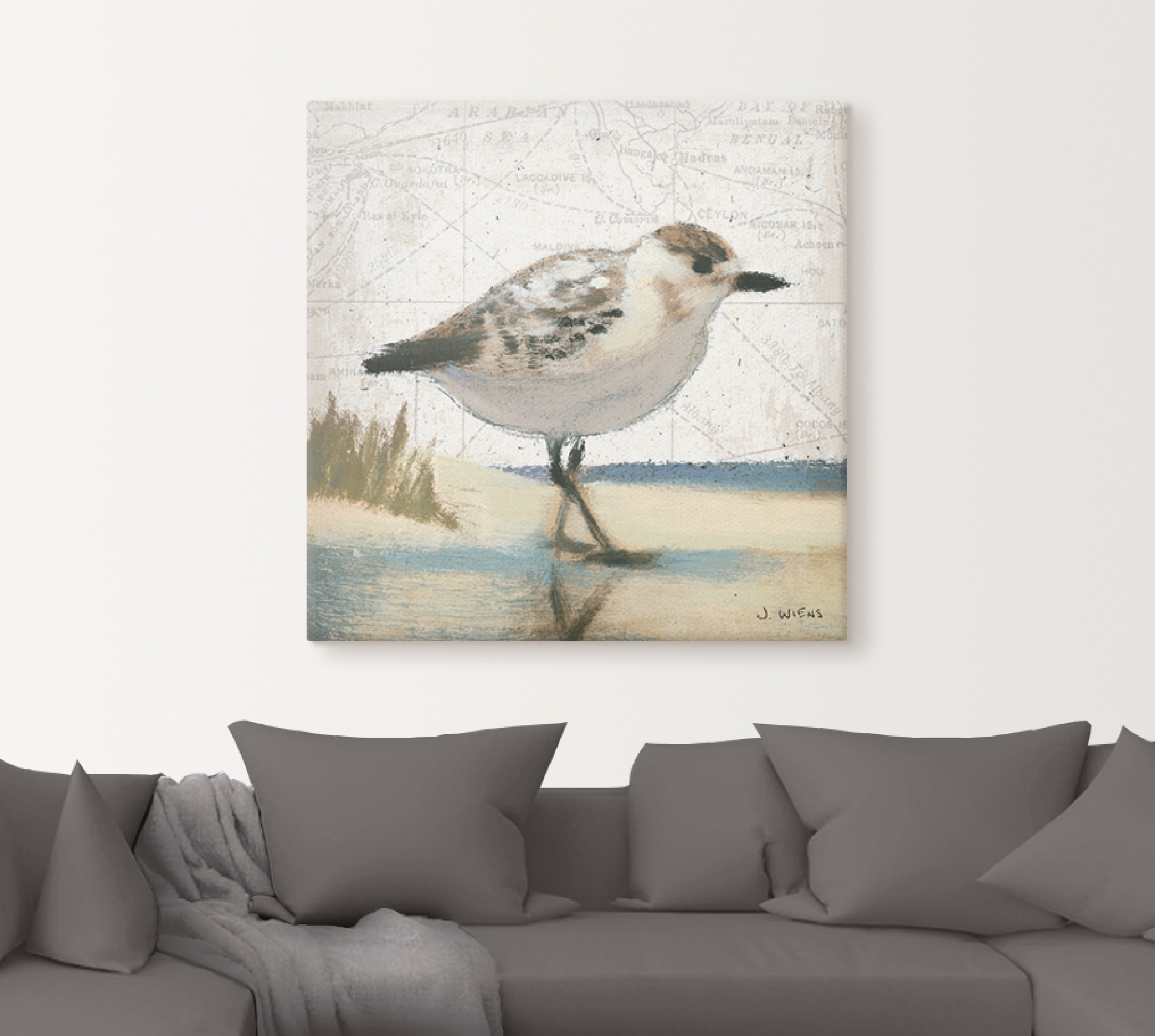 Artland Wandbild »Möwe I«, Vögel, (1 St.), als Leinwandbild, Wandaufkleber in verschied. Größen