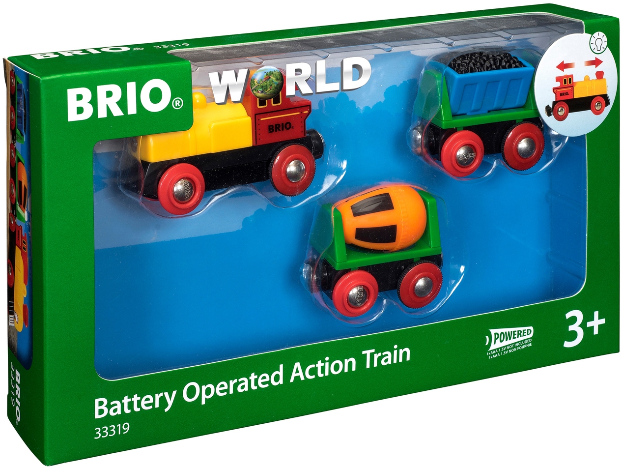 BRIO® Spielzeug-Eisenbahn »BRIO® WORLD, Zug mit Batterielok«, mit LichtMade in Europe, FSC® - schützt Wald - weltweit