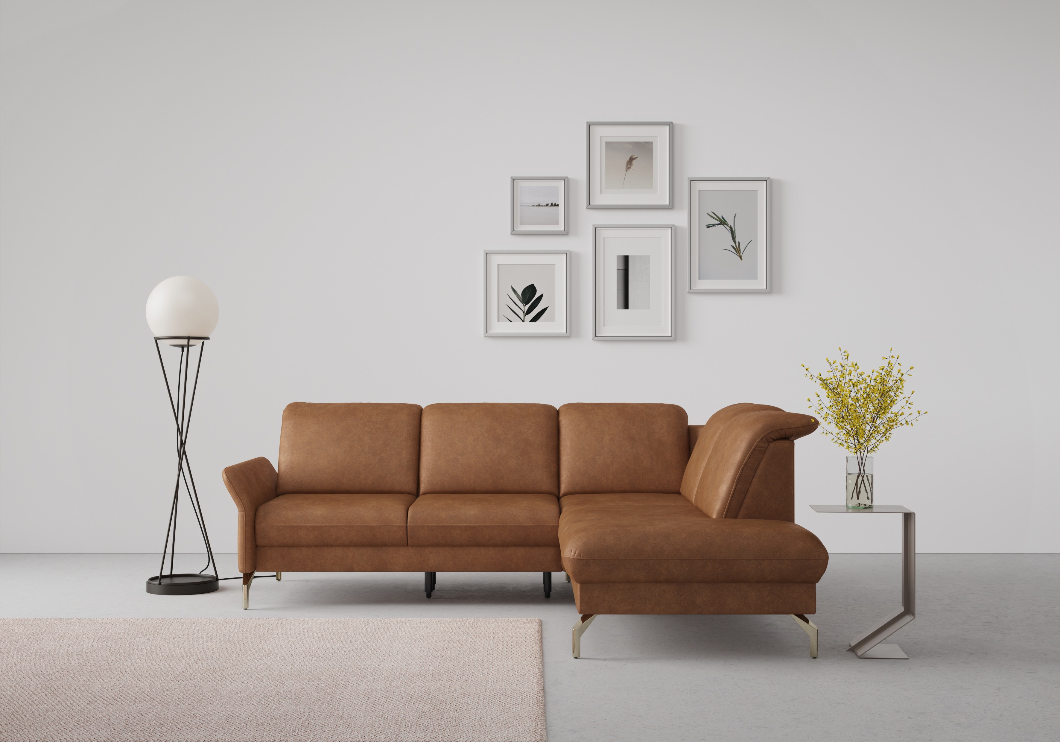 Thumbnail - sit&more Ecksofa "Fashion L-Form", wahlweise mit Kopfteilverstellung, Vorziehsitz, motorisch, Nickelfüße