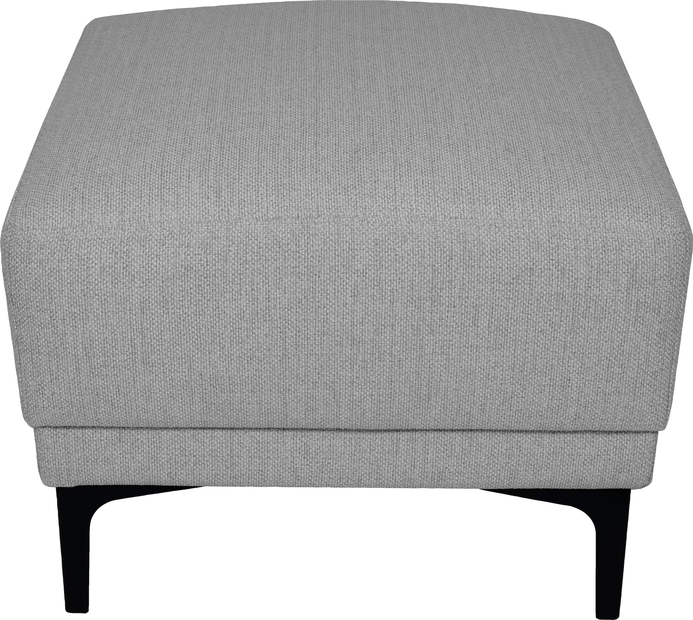 OTTO home Polsterhocker »Xander« 1 Stk. tlg. Breite 58 cm, Soft-Touch Chenille, schwarze Metallfüße