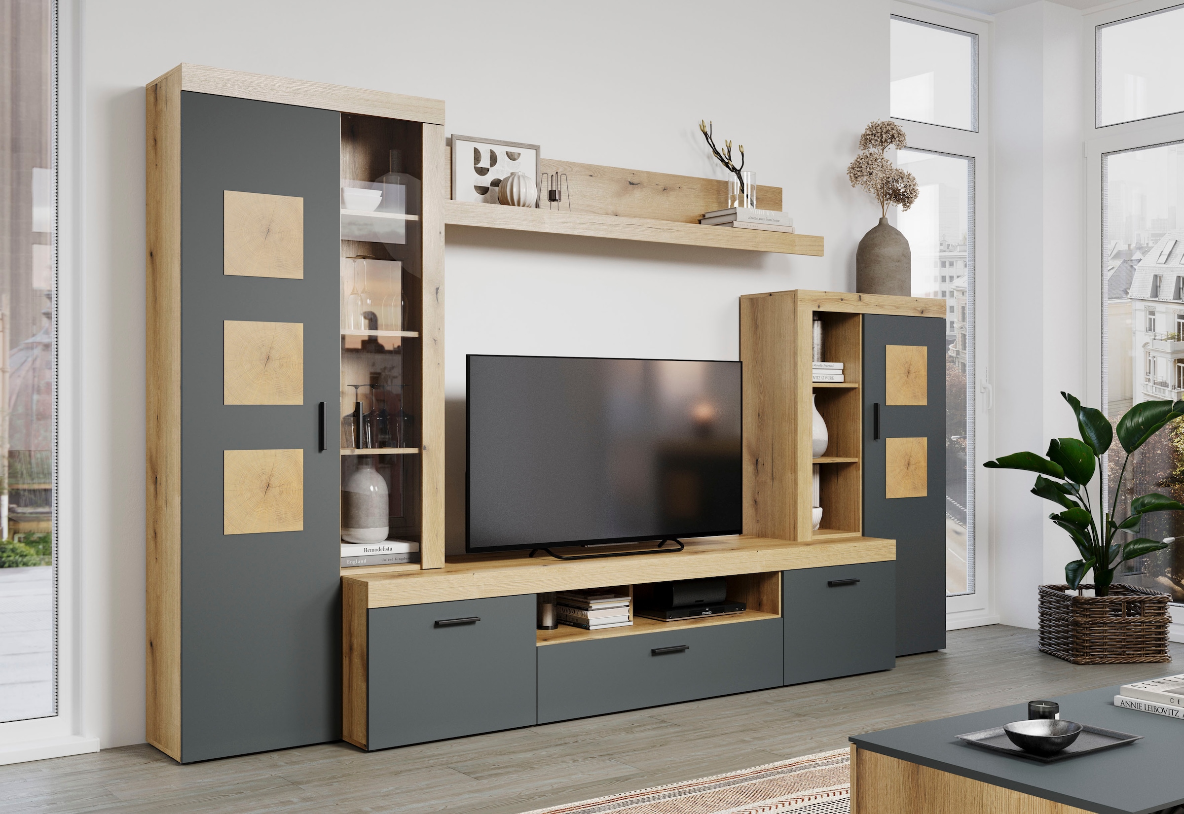 Home affaire Wohnwand »Ghent« Komplett-Set, 4 Stk. tlg.