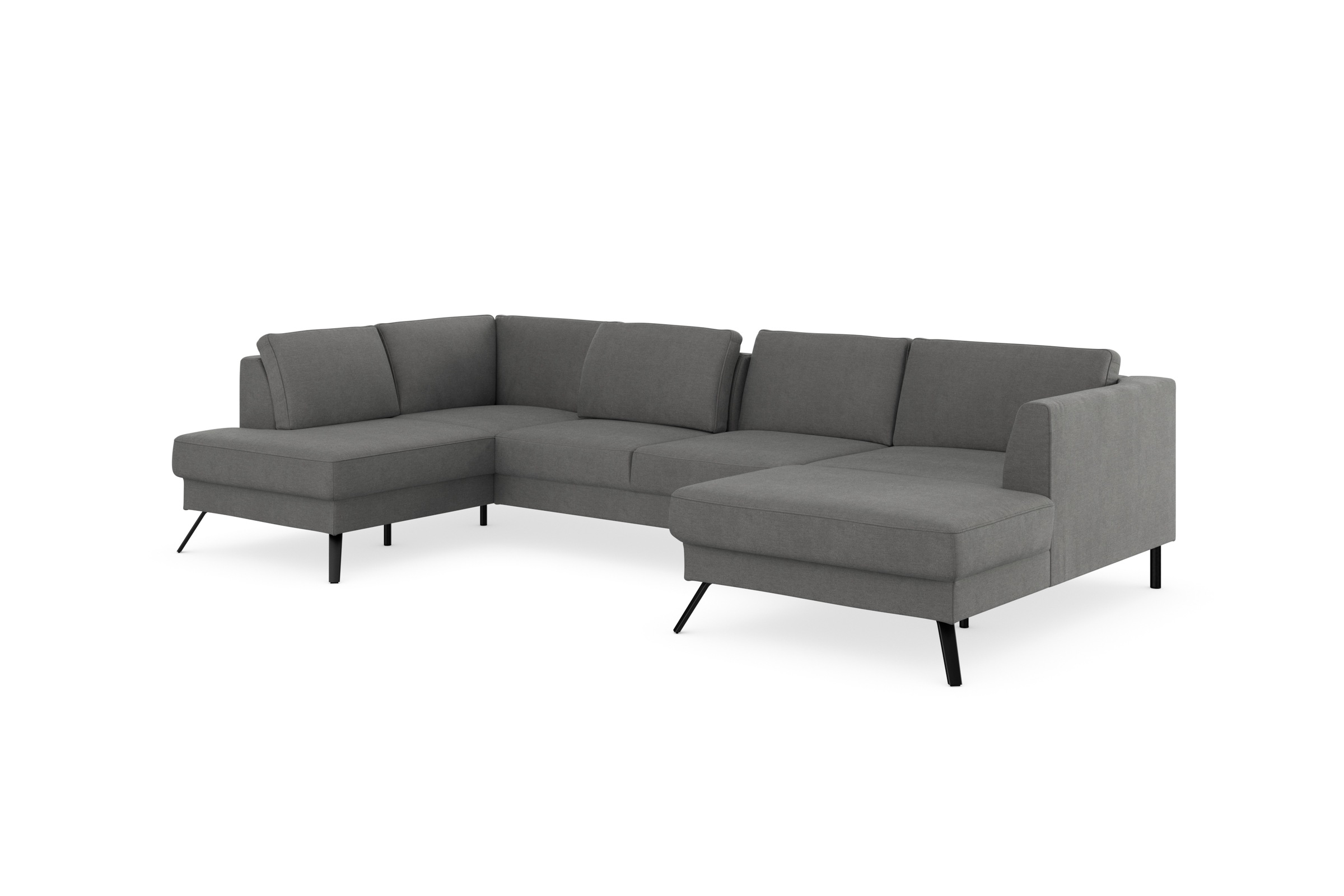 sit&more Wohnlandschaft »Lindholm U-Form«, mit Sitztiefenverstellung und Federkern