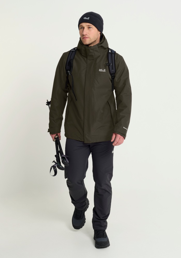 Jack Wolfskin 3-in-1-Funktionsjacke »STONELITE 3IN1 JKT M« mit Kapuze 3-in-1 Jacke, wasserdicht, warm