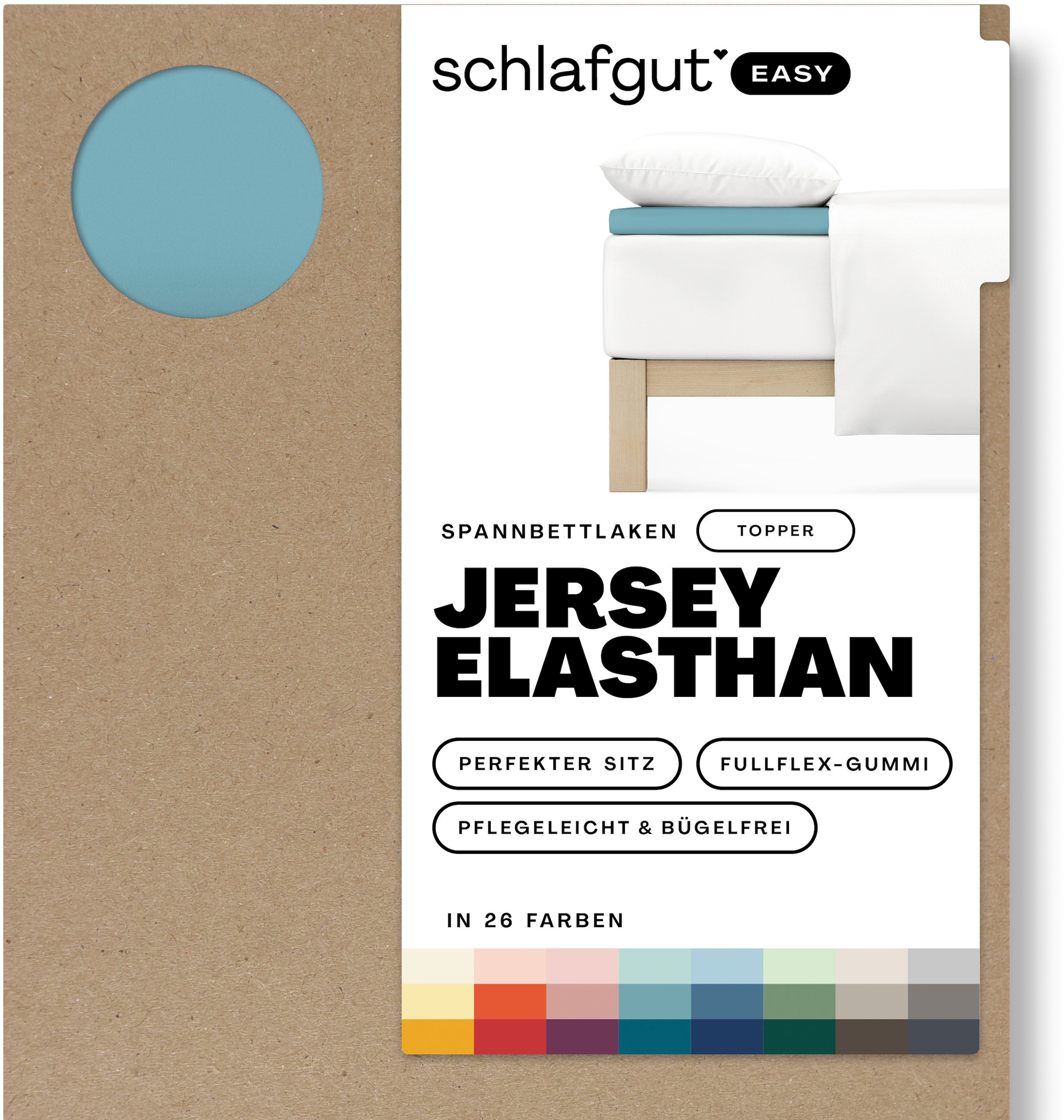 Schlafgut Spannbettlaken "EASY Jersey Elasthan Topper", MADE IN GREEN by OEKO-TEX