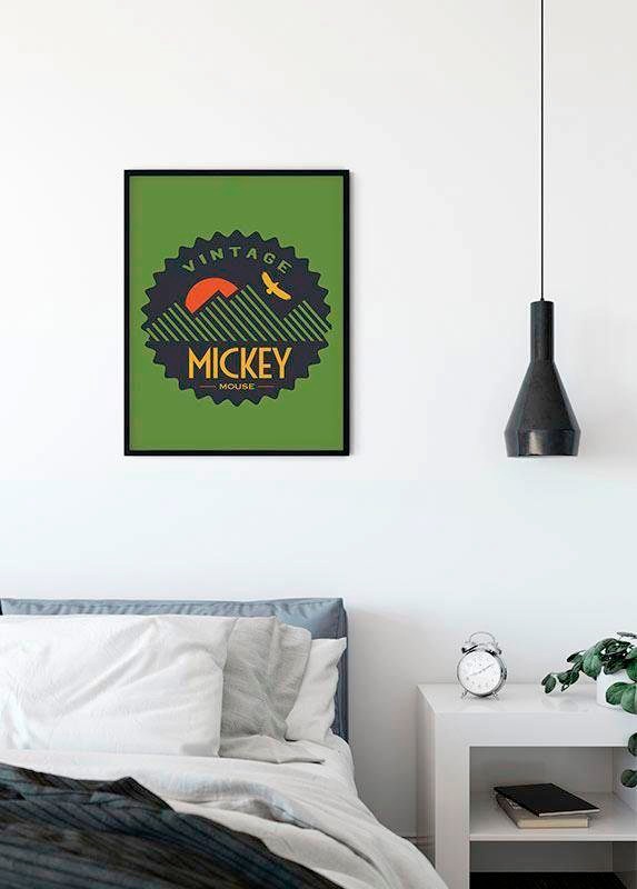 Komar Bild »Mickey Mouse Vintage«, Disney, (1 St.), Wandbild zur Dekoration im Kinderzimmer - ohne Rahmen