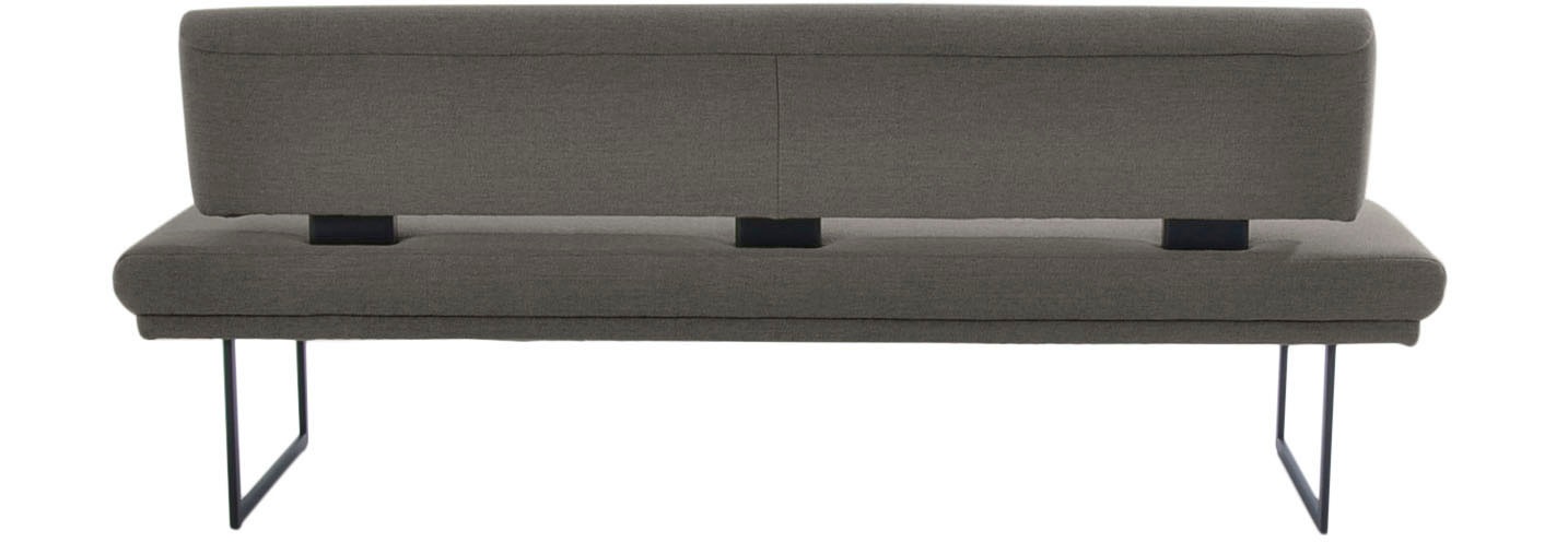 K+W Komfort & Wohnen Polsterbank »Longbeach«, (1 St.), mit Metallkufen in schwarz Struktur, in der Breite 204cm oder 224cm