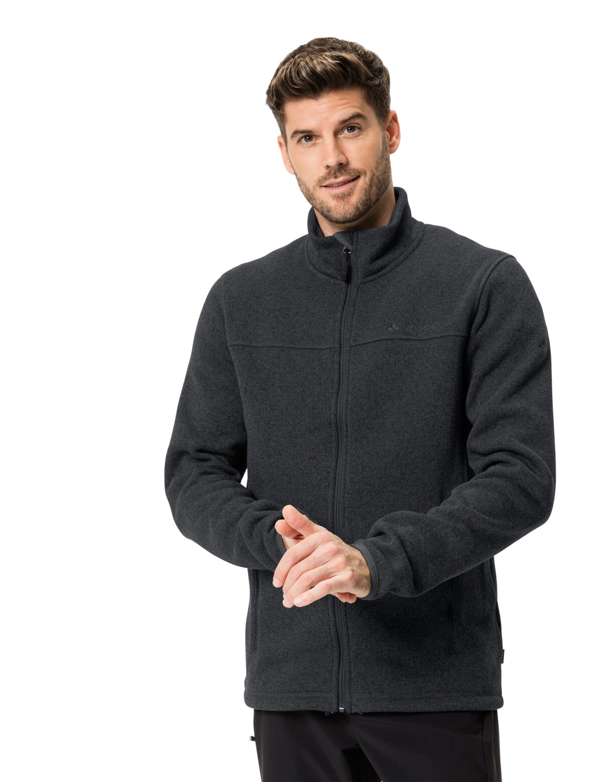 VAUDE Herren Fleecejacke "MEN'S RIENZA JACKET III", grau, Gr. L, Obermaterial: 100% Polyester, Jacken, für Wandern, strapazierfähiges Material,