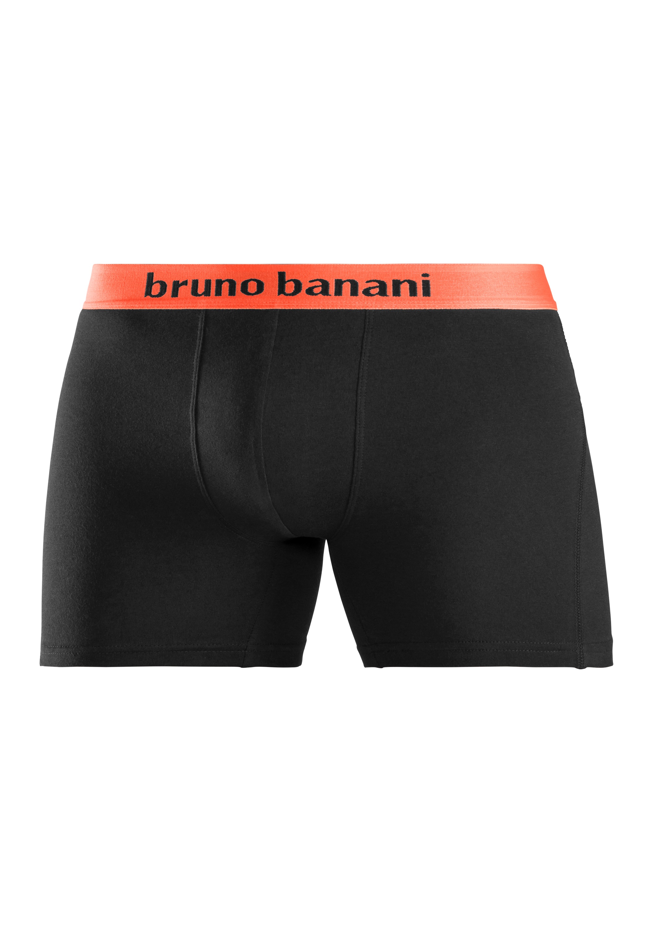 Bruno Banani Boxer »Unterhose für Herren«, (Packung, 4 St.), mit längerem Bein und auffälligen Logobund