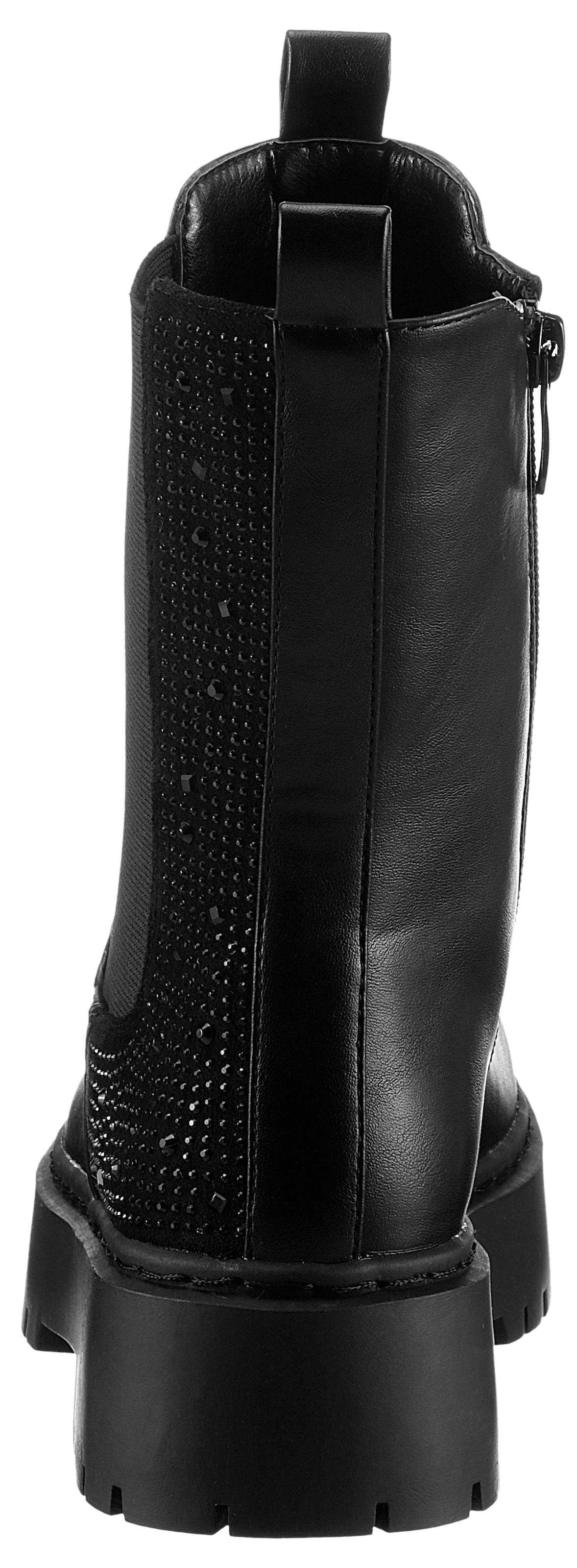 Aniston SHOES Chelseaboots, Schlupfboots, Plateaustiefelette, mit Glitzersteine - NEUE KOLLEKTION