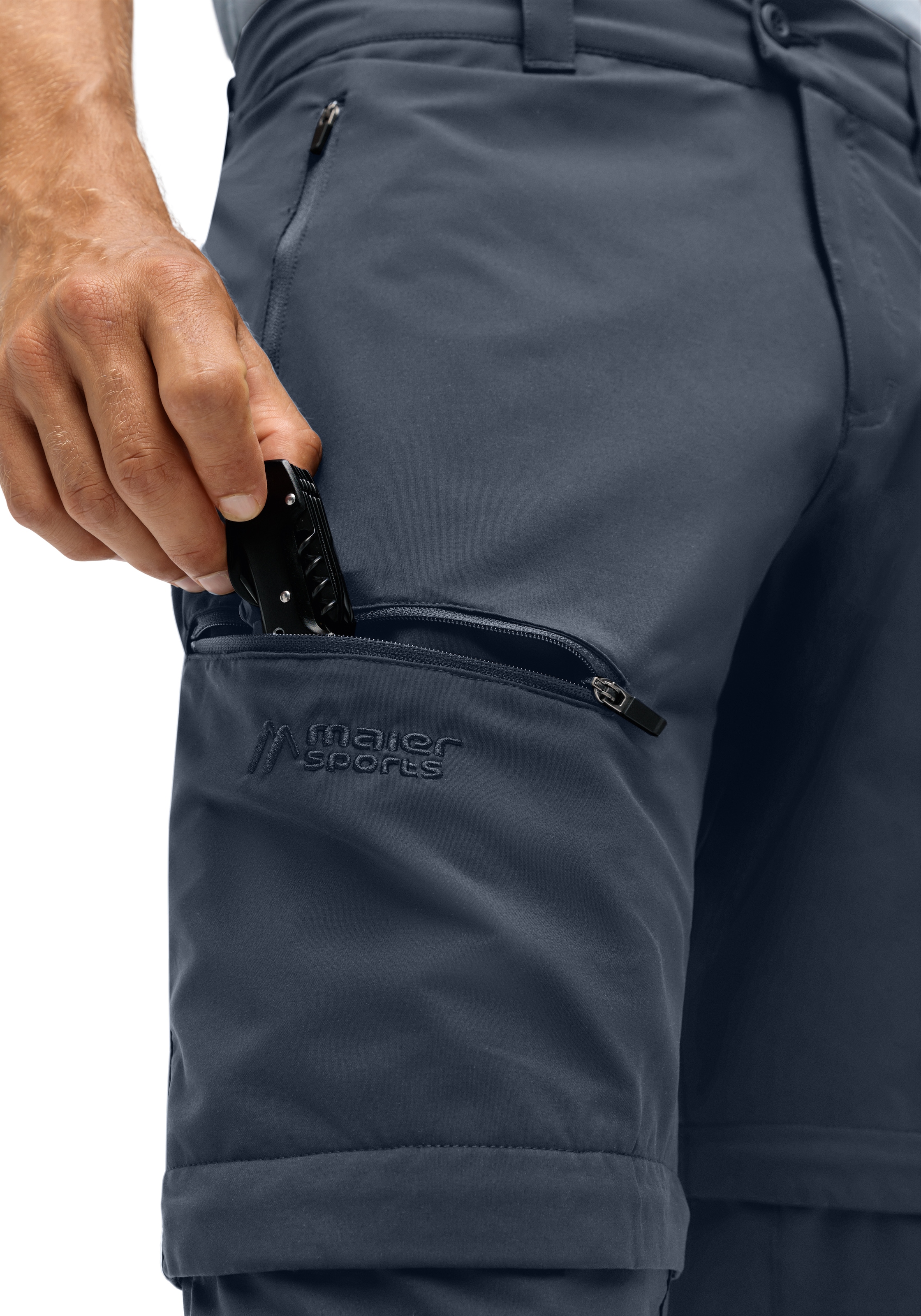 Maier Sports Outdoorhose »Tajo Zip Loop«, Herren Wanderhose, Zip-Off Funktionshose, 4 Taschen, Regular Fit