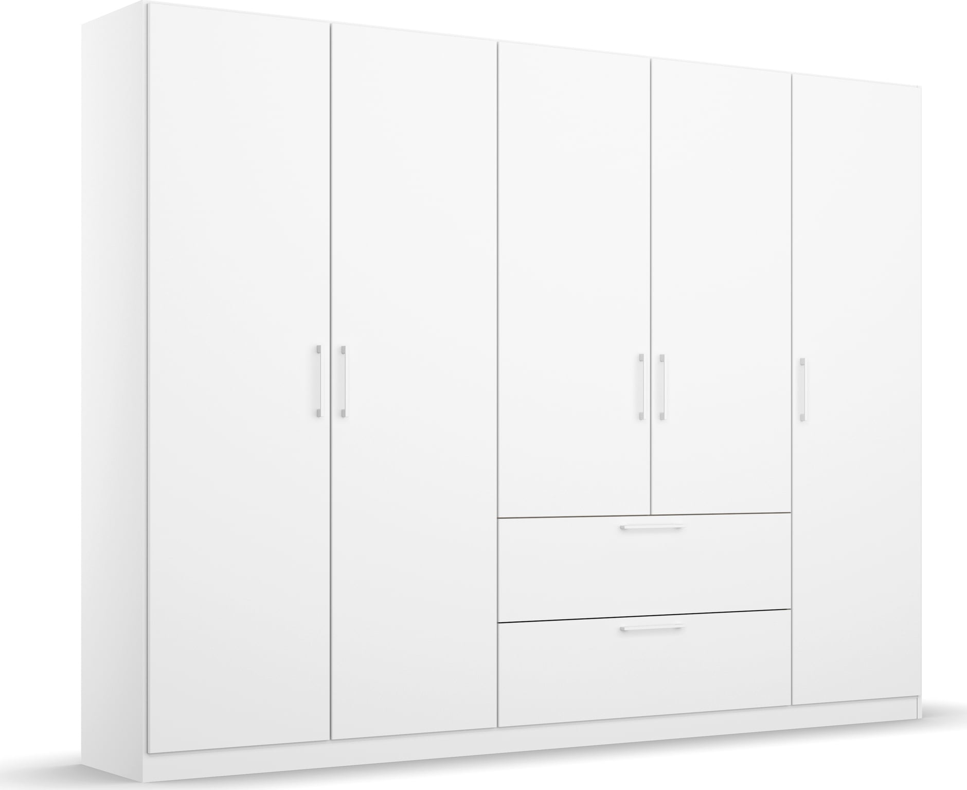 OTTO home Drehtürenschrank "Kleiderschrank Schrank Garderobe Wäscheschrank CHALLENGER" Breiten 181/226 cm, Höhen 197/210 cm, Metallgriffe in Graumetallic und geräumige Schubladen MADE IN GERMANY