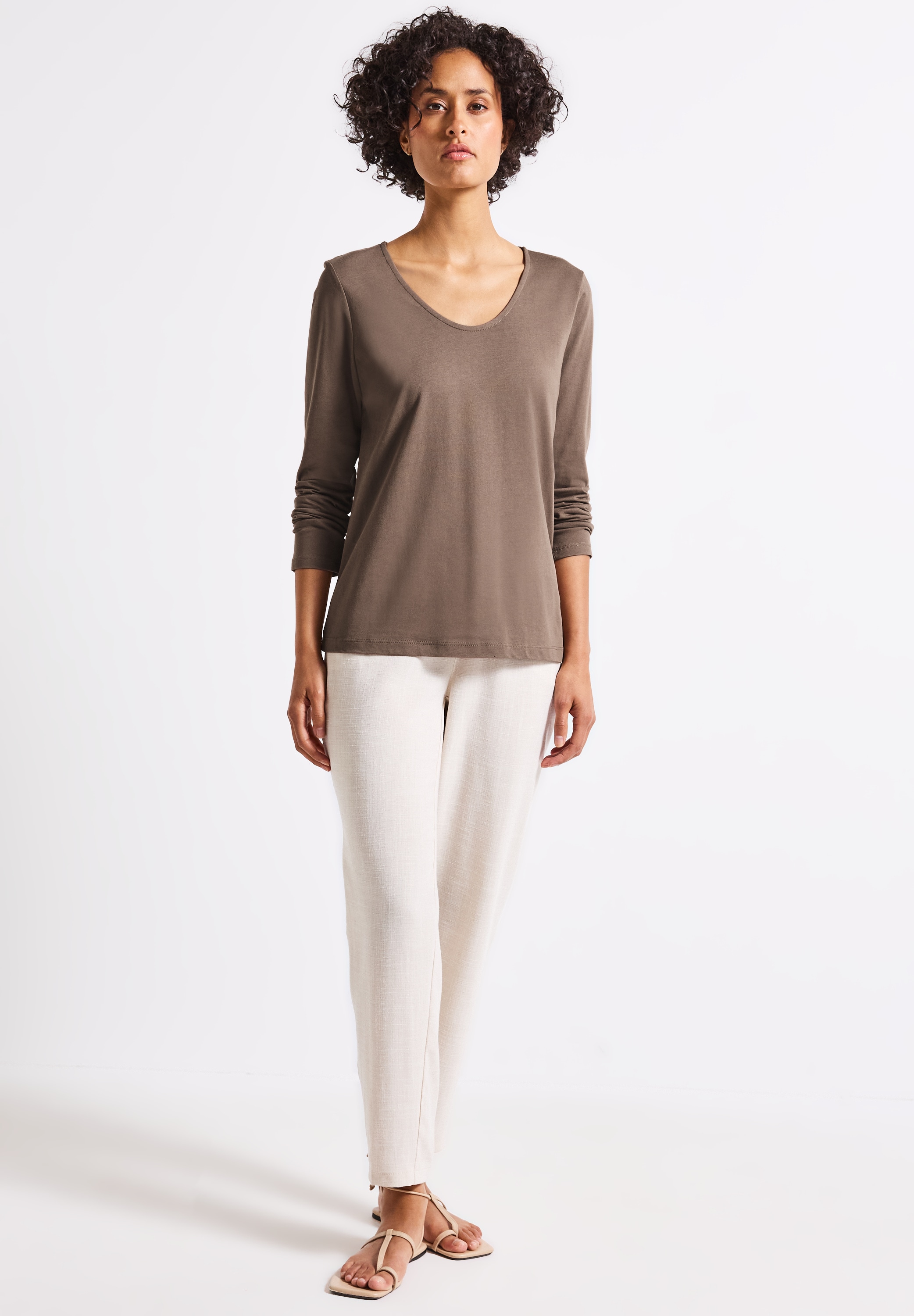 STREET ONE Langarmshirt, im soften Baumwoll-Mix