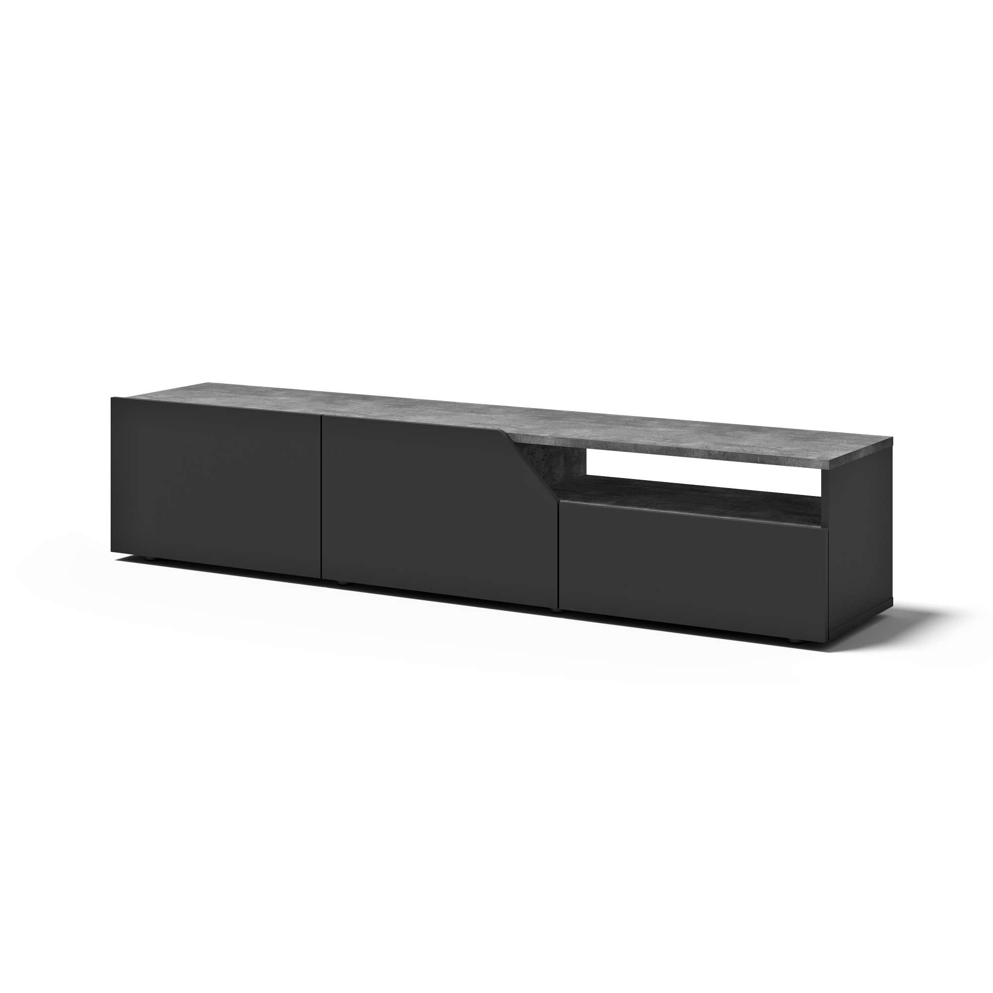 TemaHome TV-Bank "Verone TV Tisch, platsparendes Design, Lowboard,", praktische Türen, offenes Fach, Breite 180 cm