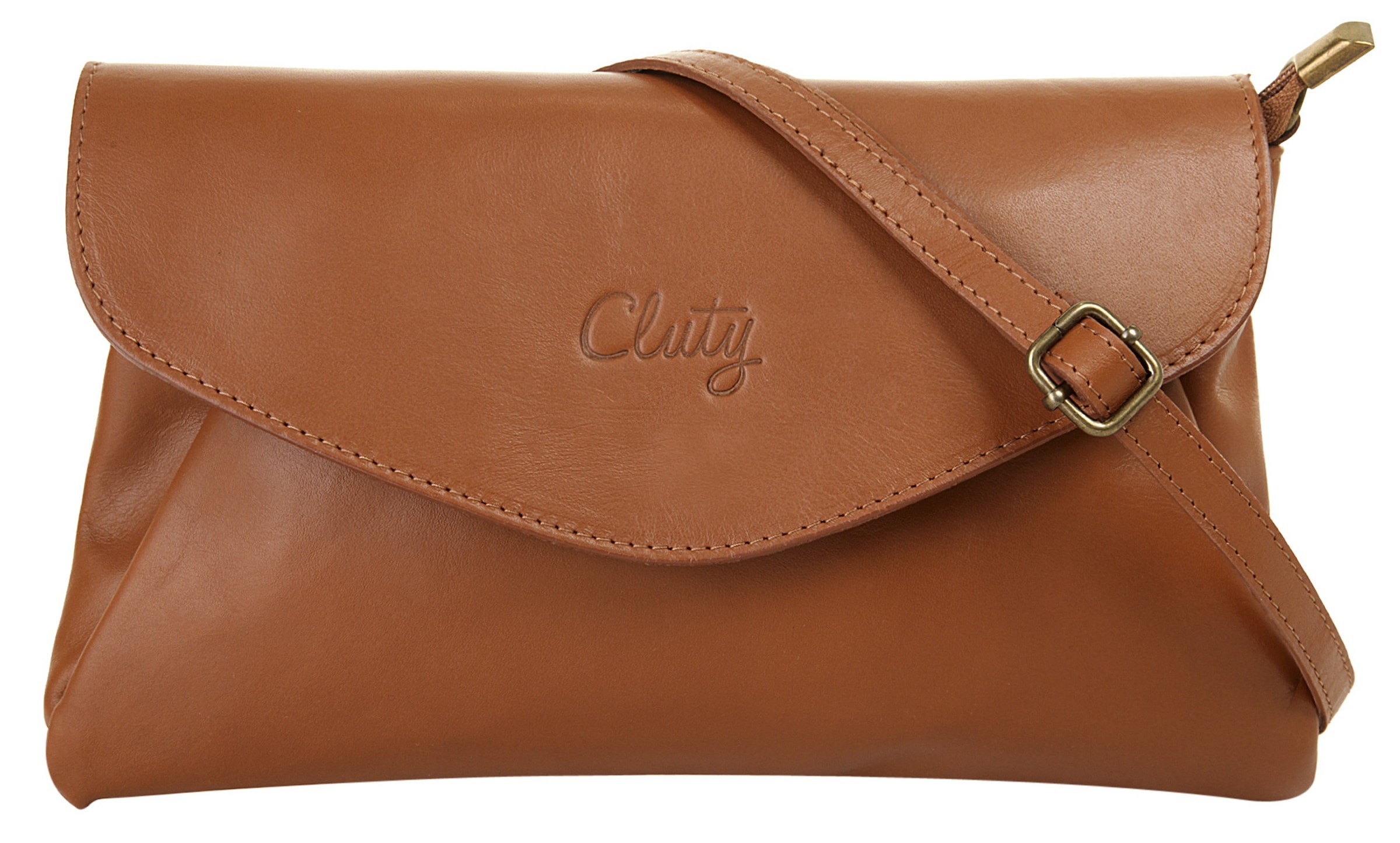 Cluty Abendtasche, echt Leder, Made in Italy