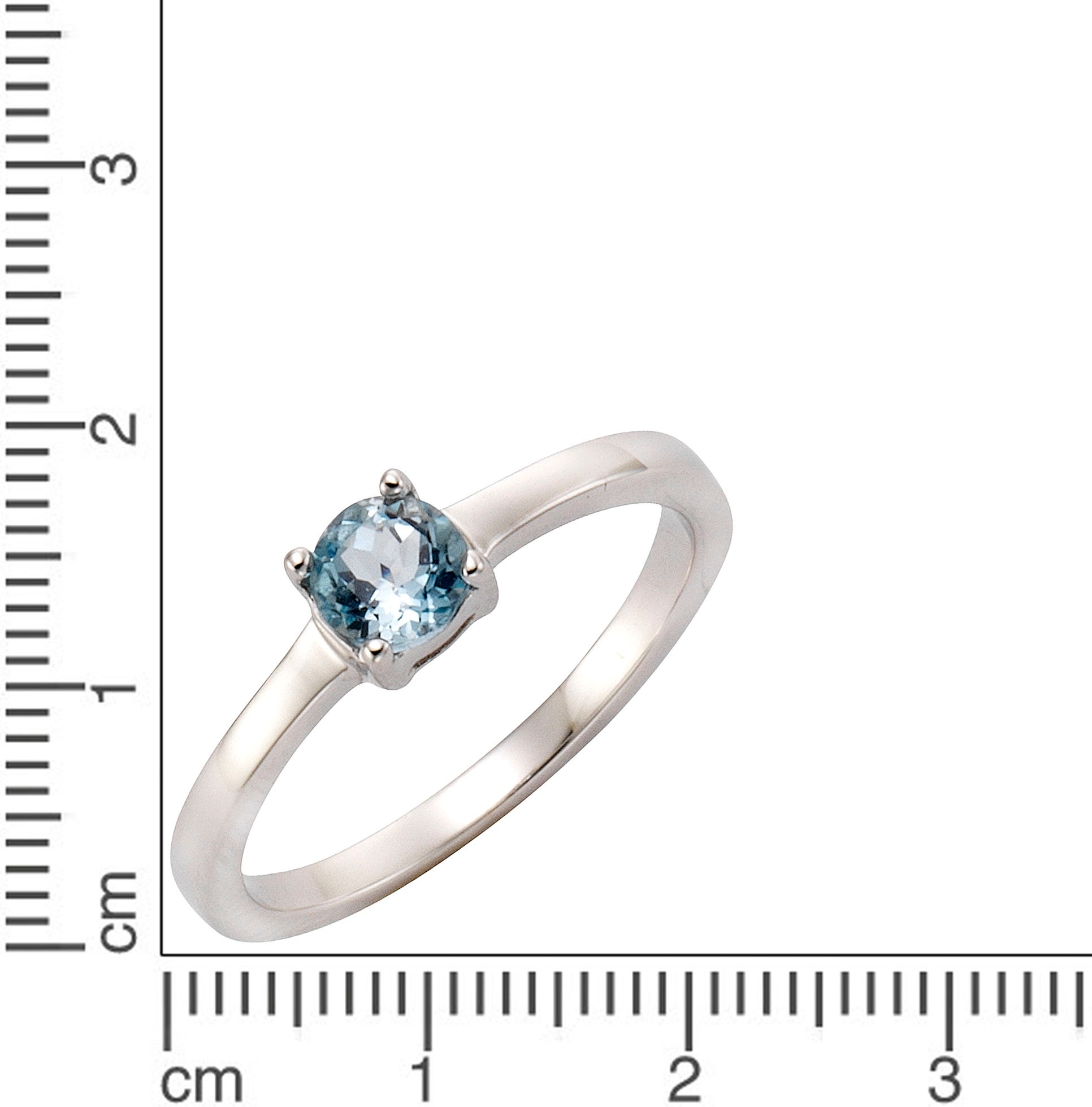 Firetti Silberring »Schmuck Geschenk Silber 925 Fingerring Damenring Solitär«, mit Blautopas (behandelt)