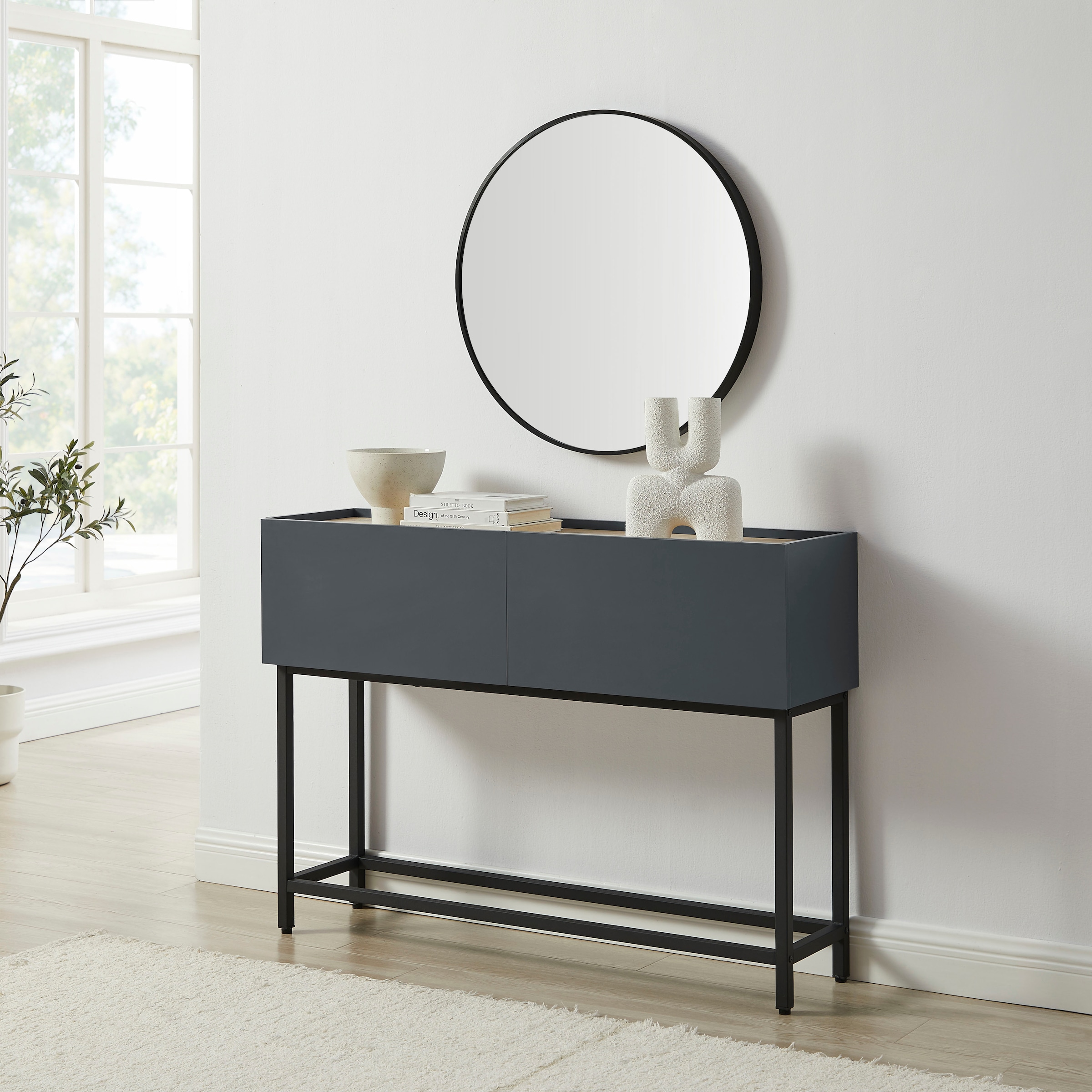 OTTO home Konsolentisch »Azly«, pflegeleichte Melaminoberfläche, Metallgestell, Breite 120 cm