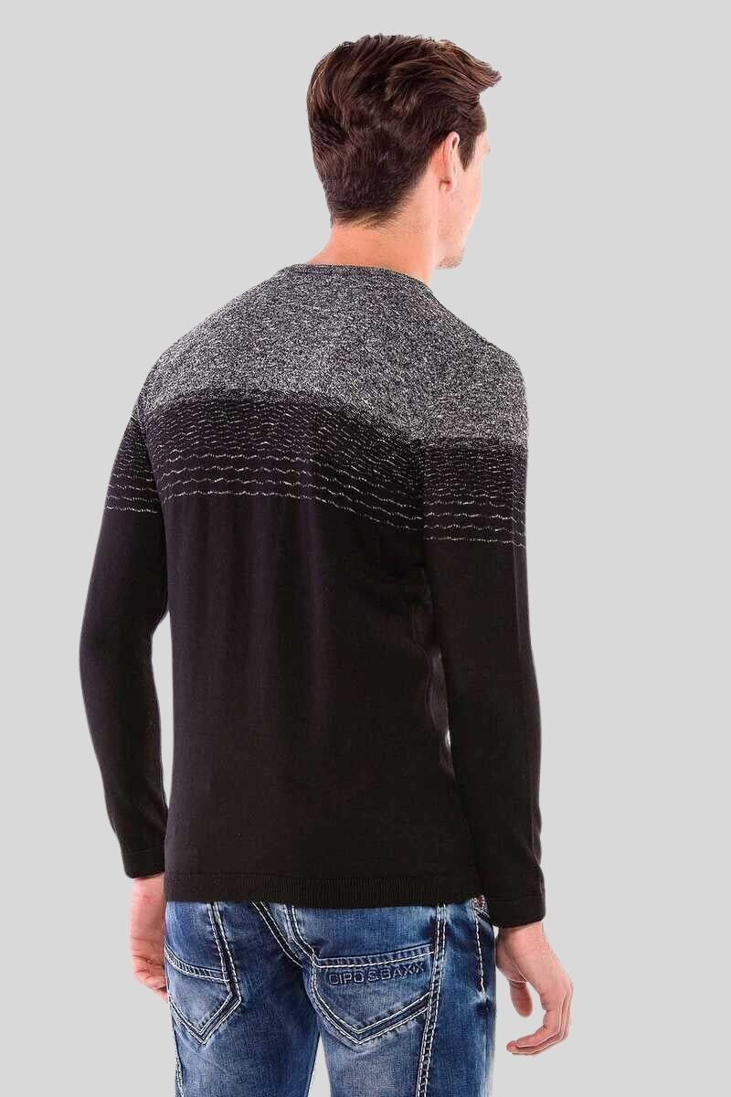 Cipo & Baxx Rundhalspullover "Pullover", 1 Stk. mit Farbverlauf günstig online kaufen