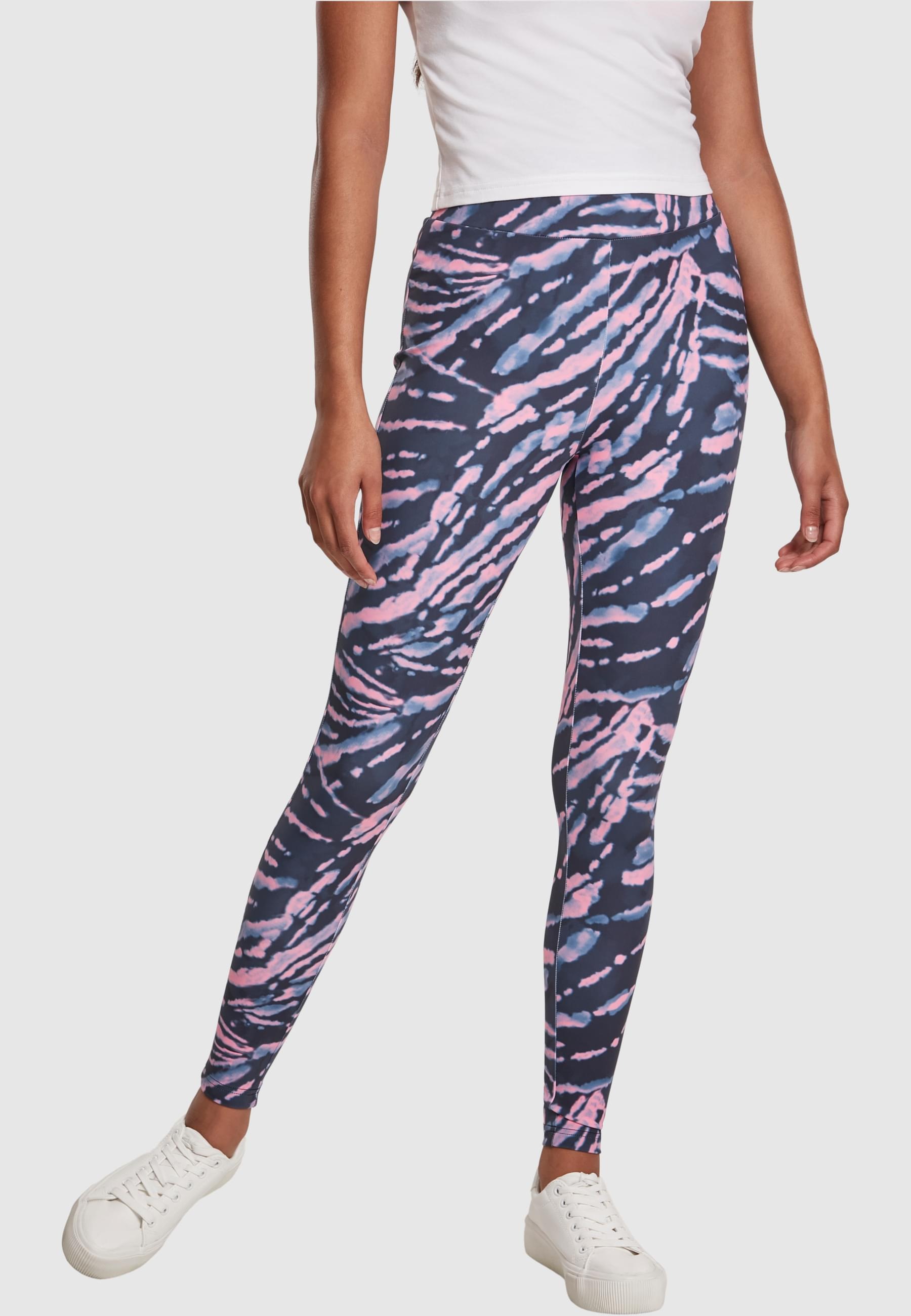 URBAN CLASSICS Leggings »Urban Classics Damen Ladies High Waist Tie Dye Leggings«, (1 tlg.)