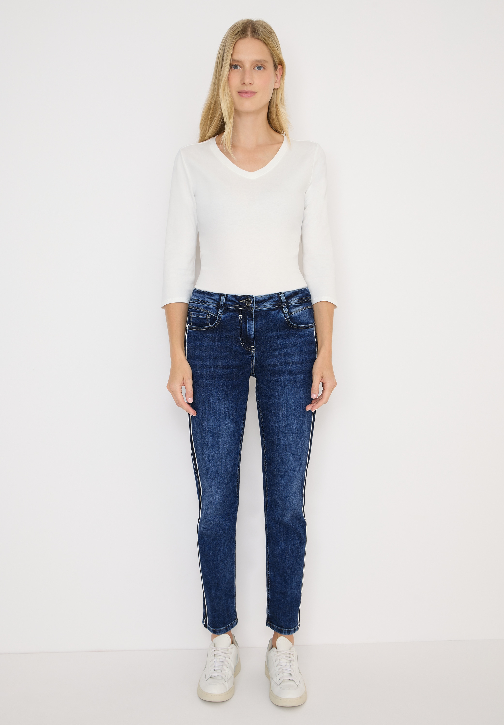 Cecil Slim-fit-Jeans, High Waist