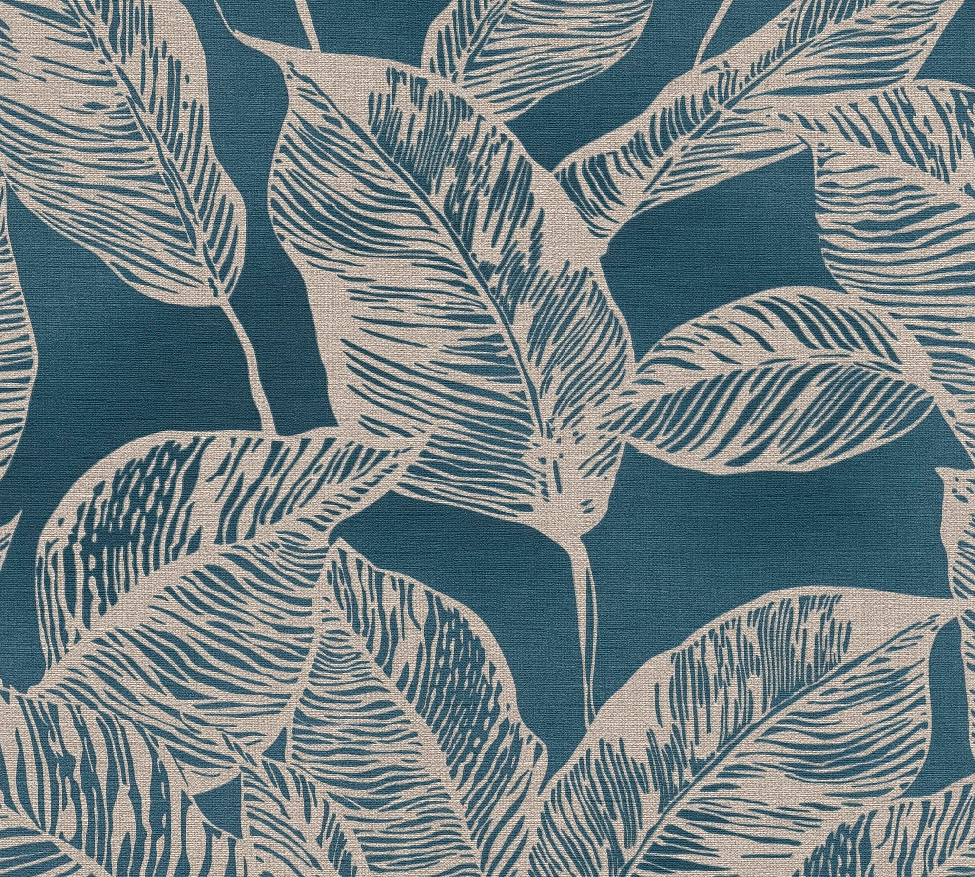 A.S. Création Vliestapete »Natural Living Pflanzen« gemustert | matt | neutral leicht strukturiert Tapete Blätter Vlies Vlies Wand Tapeten Wohnzimmer Schlafzimmer Küche