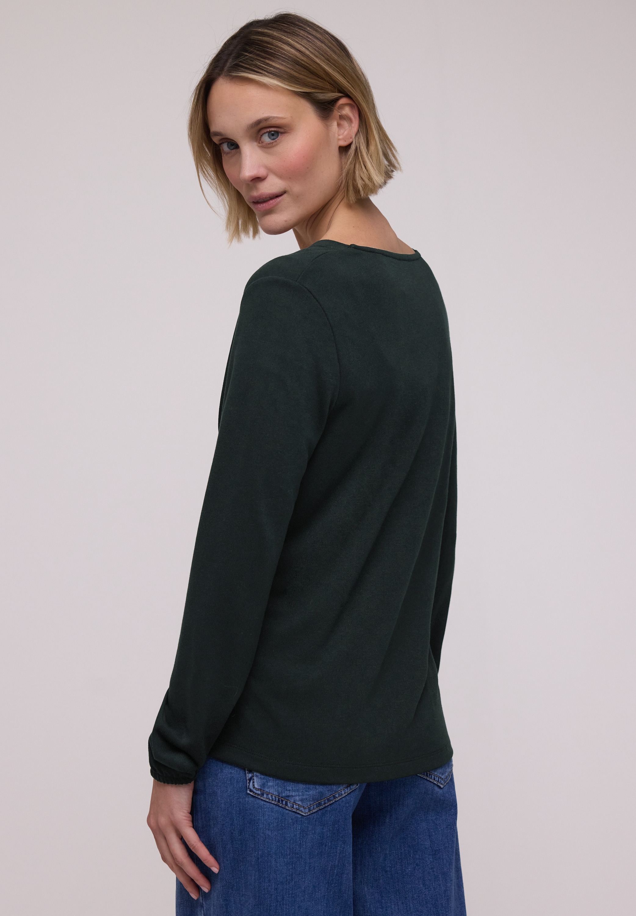STREET ONE Cardigan bestehend aus einem Materialmix