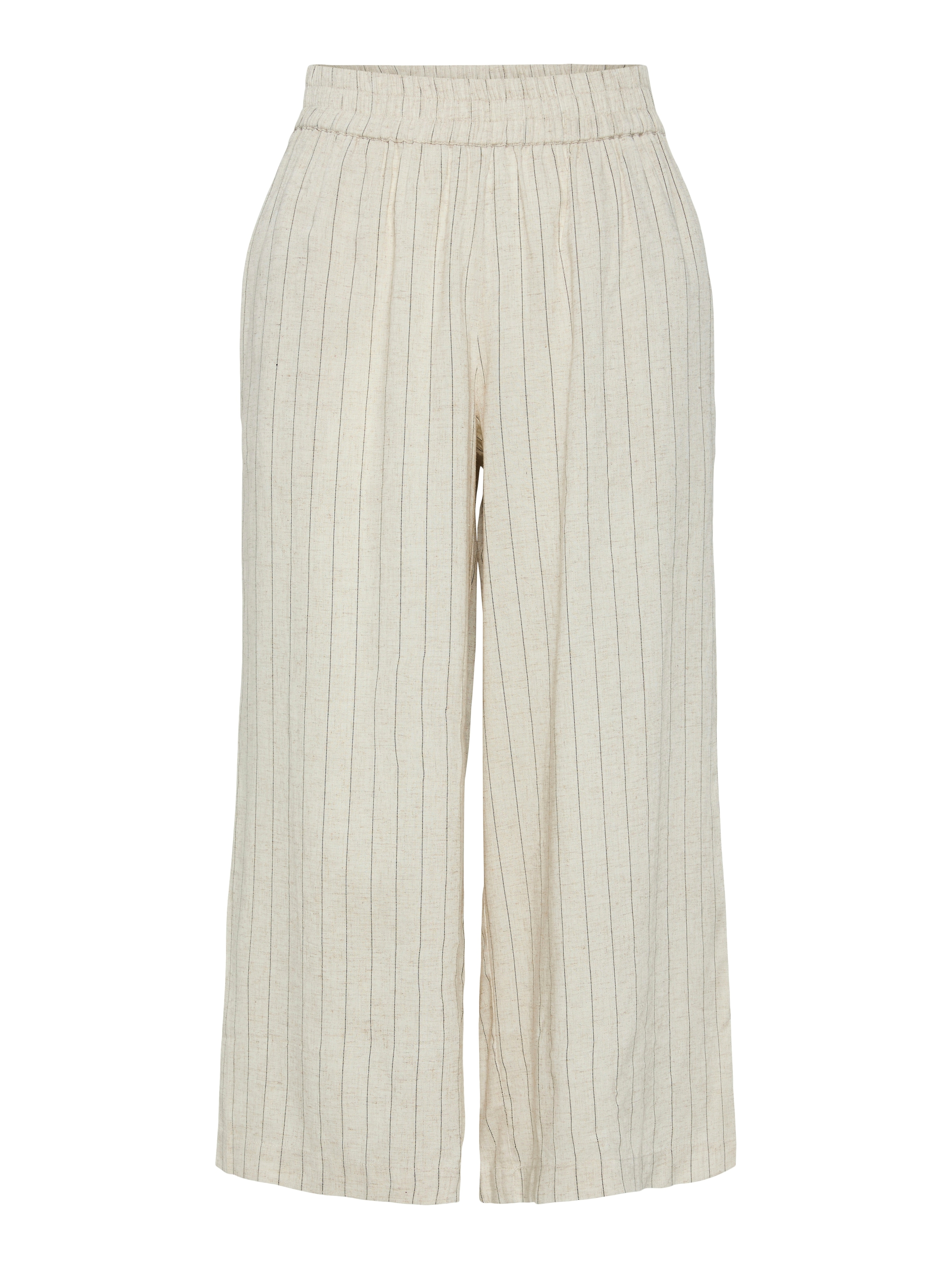 pieces Schlupfhose »PCPIA HW WIDE CULOTTE WVN NOOS«, mit Leinen