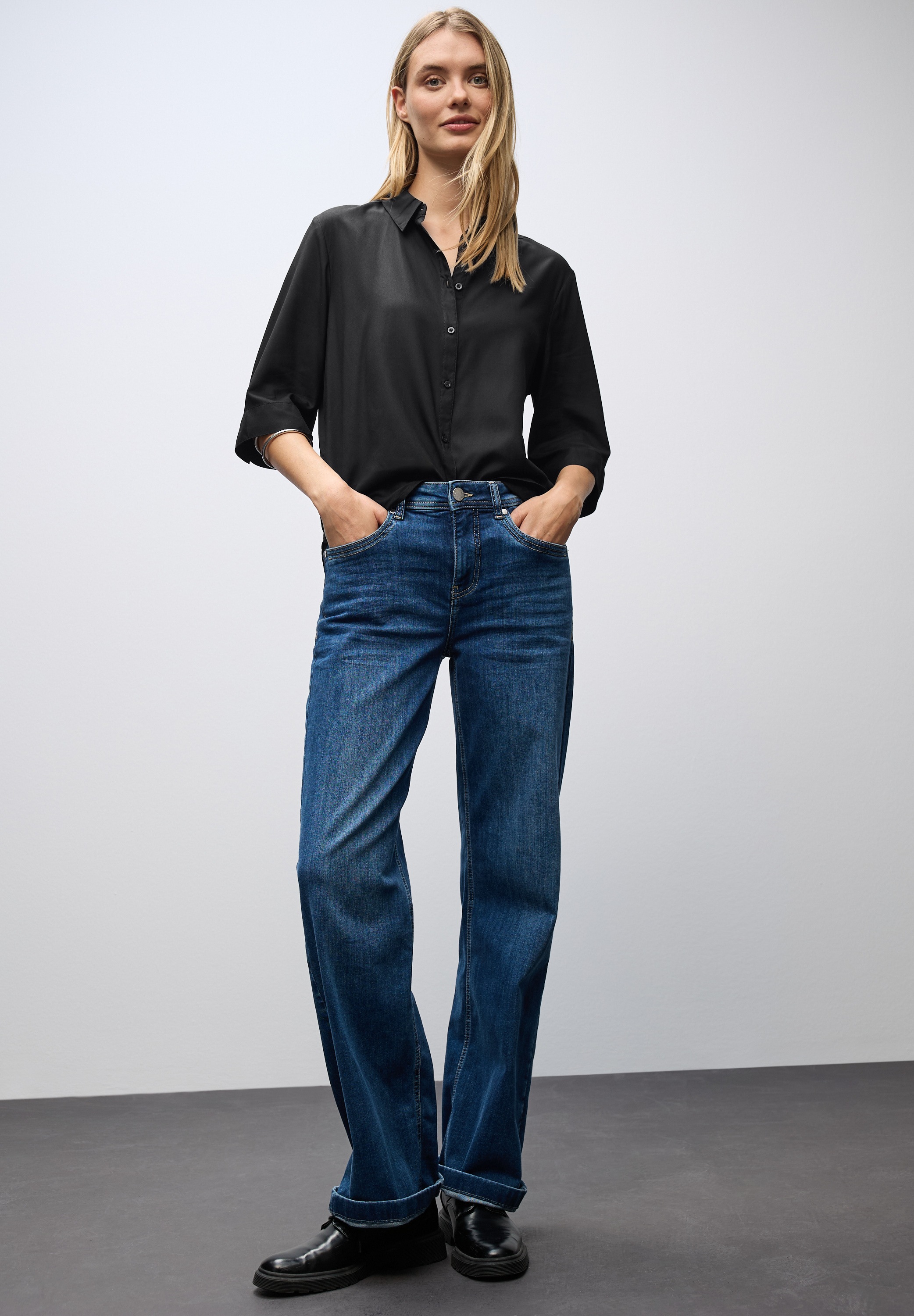 STREET ONE Hemdbluse mit 3/4 Ärmeln günstig online kaufen