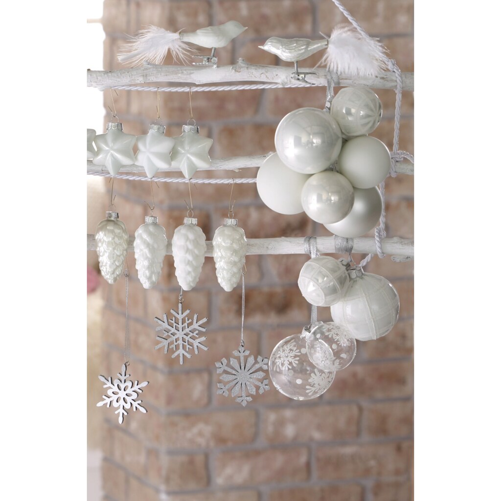 MAGIC by Inge Christbaumschmuck »Magic - Just White«, (Set, 8 tlg.)