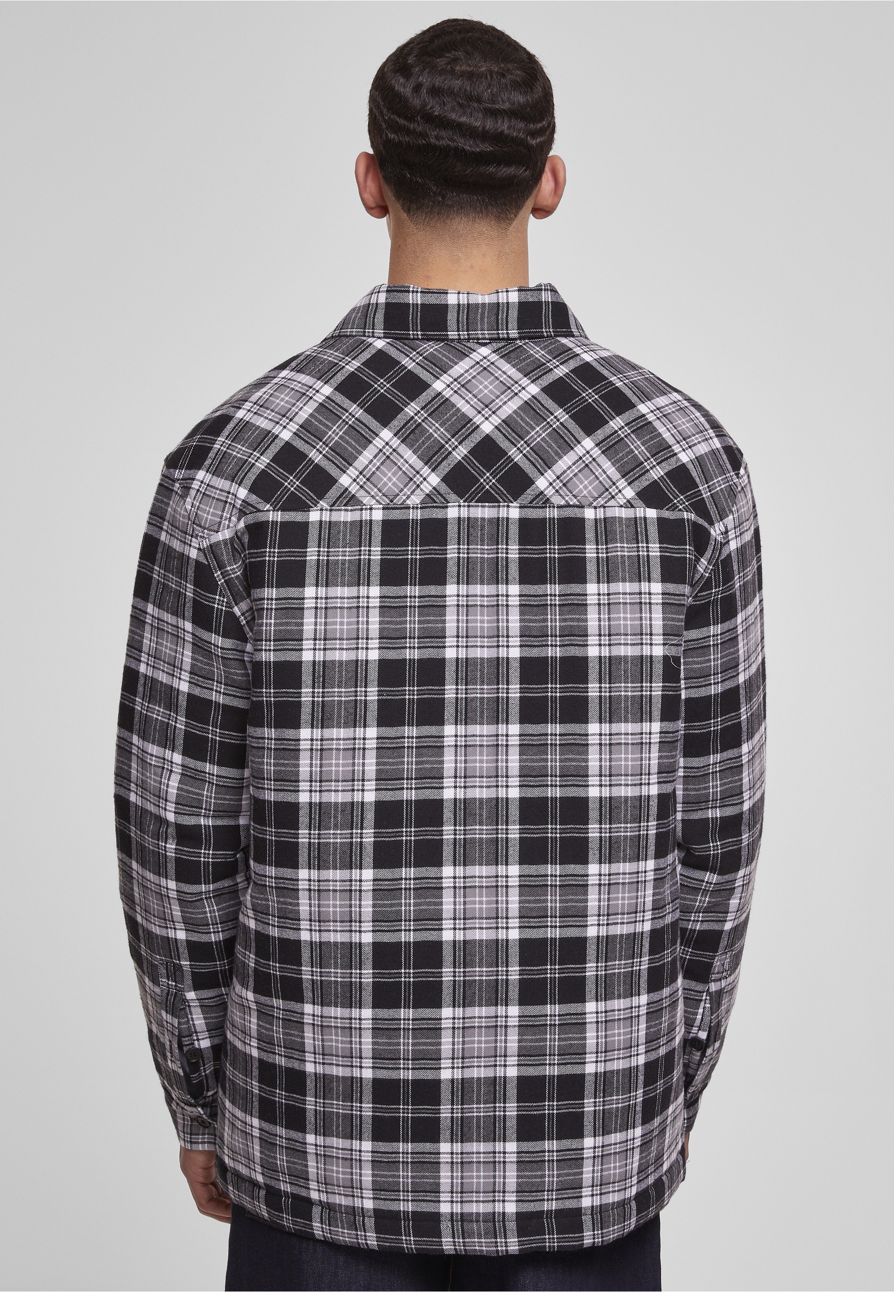 URBAN CLASSICS Langarm-Poloshirt »Urban Classics Herren Padded Checked Shirt Jacket« 1 Stk.