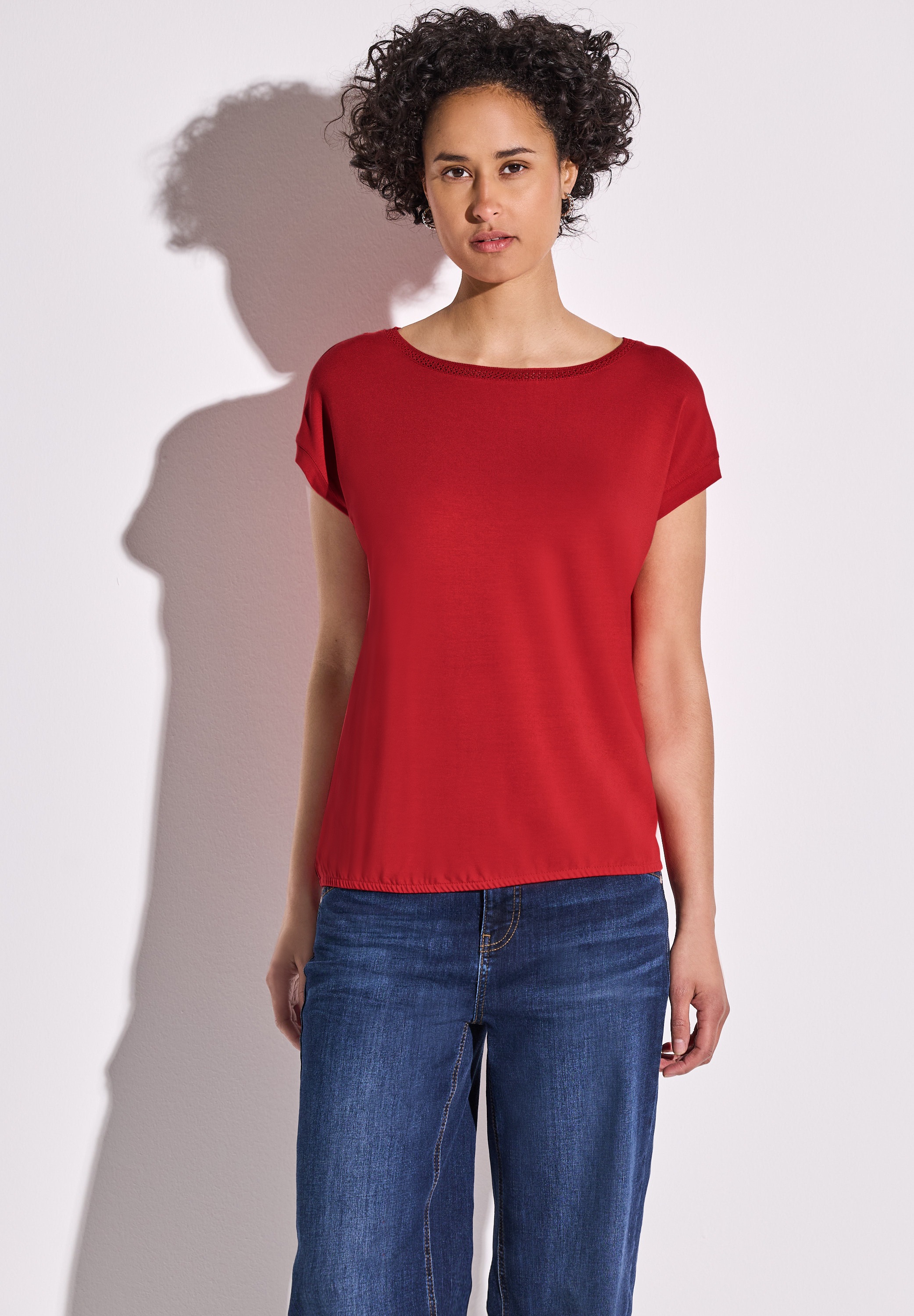 STREET ONE T-Shirt, mit U-Boot-Ausschnitt günstig online kaufen