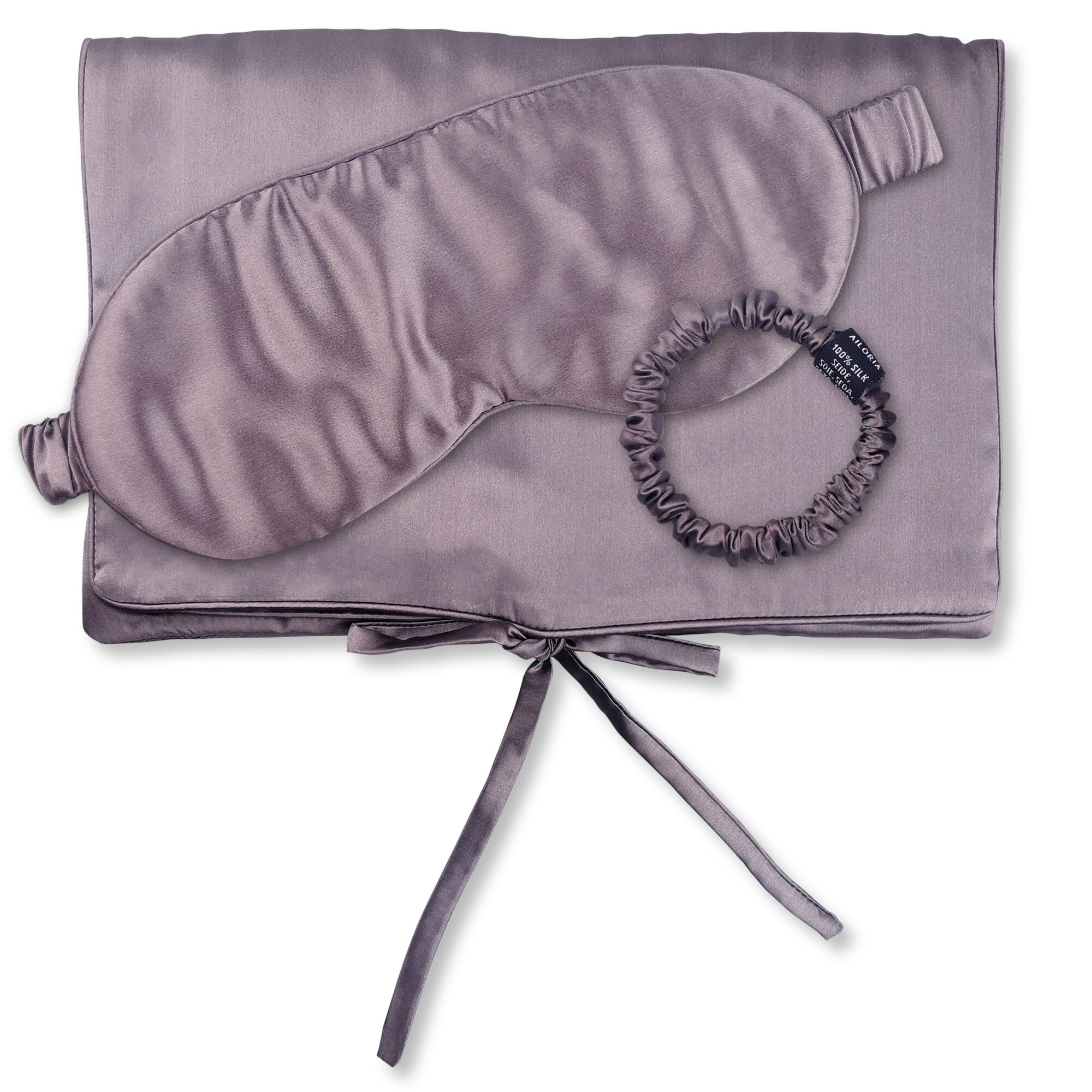 AILORIA Seidentuch "Tasche, Schlafmaske & Scrunchie S TRAVEL SET BEAUTY S"