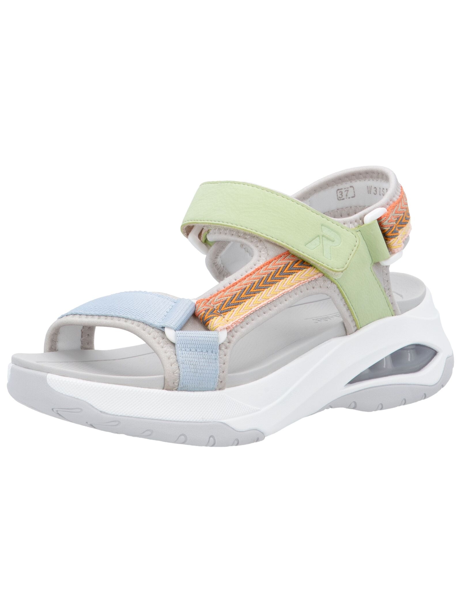 RIEKER Damen Sandale "Rieker Sandalen Textil", Gr. 38, bunt, Textil, Schuhe